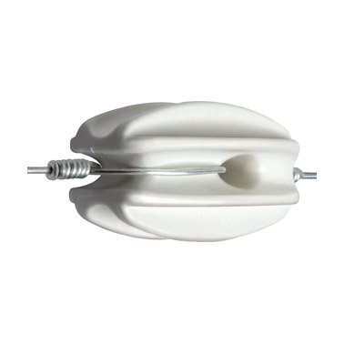 5-Pack White End Strainer Insulators - Durable Plastic Strain Relief for Electrical Wires - Perfect for Home Wiring, DIY Projects, and Electrical Repairs