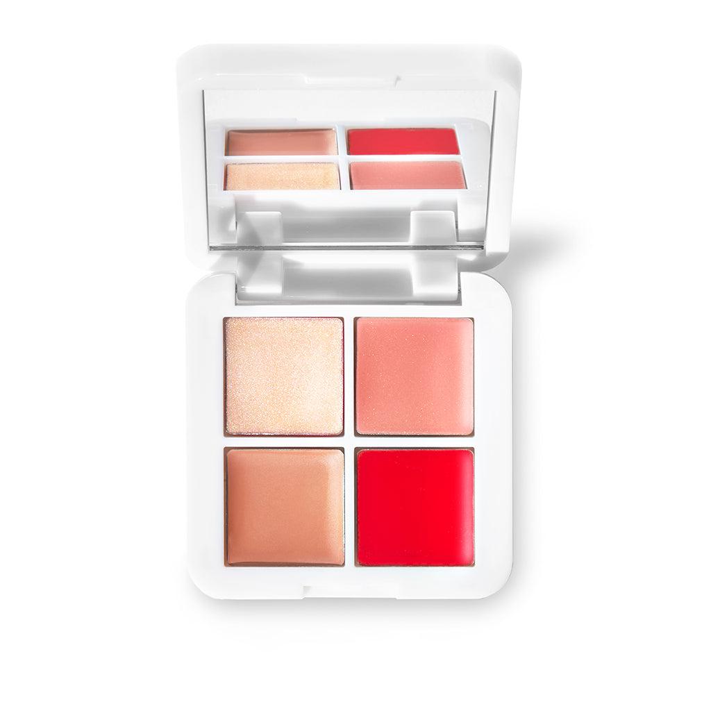 RMS Beauty Lip2Cheek Glow Quad Mini - 4-in-1 Cream Blush & Lip Tint Set | Natural, Vegan Makeup | Perfect for Everyday Wear & Travel Touch-ups