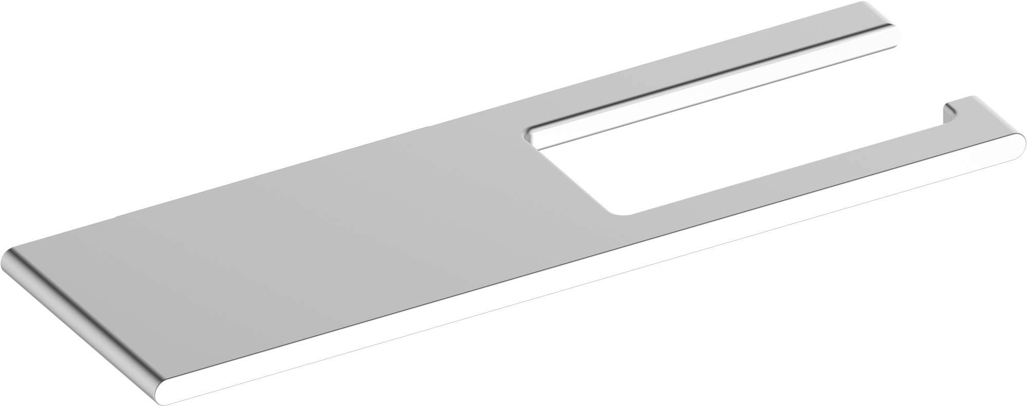 Keuco Edition 400 Toilet Paper Holder with Shelf - Solid Aluminum Bathroom Organizer (Model 11573170000) - Perfect for Modern Bathrooms, Powder Rooms & Guest Baths