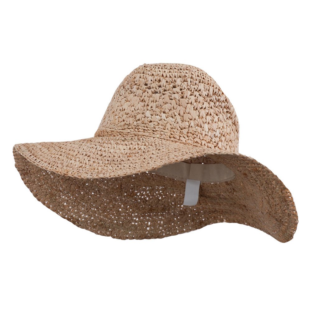 Women's Wide Brim Raffia Straw Sun Hat - UPF 50+ UV Protection, Breathable & Lightweight for Beach, Pool, and Summer Outdoor Activities