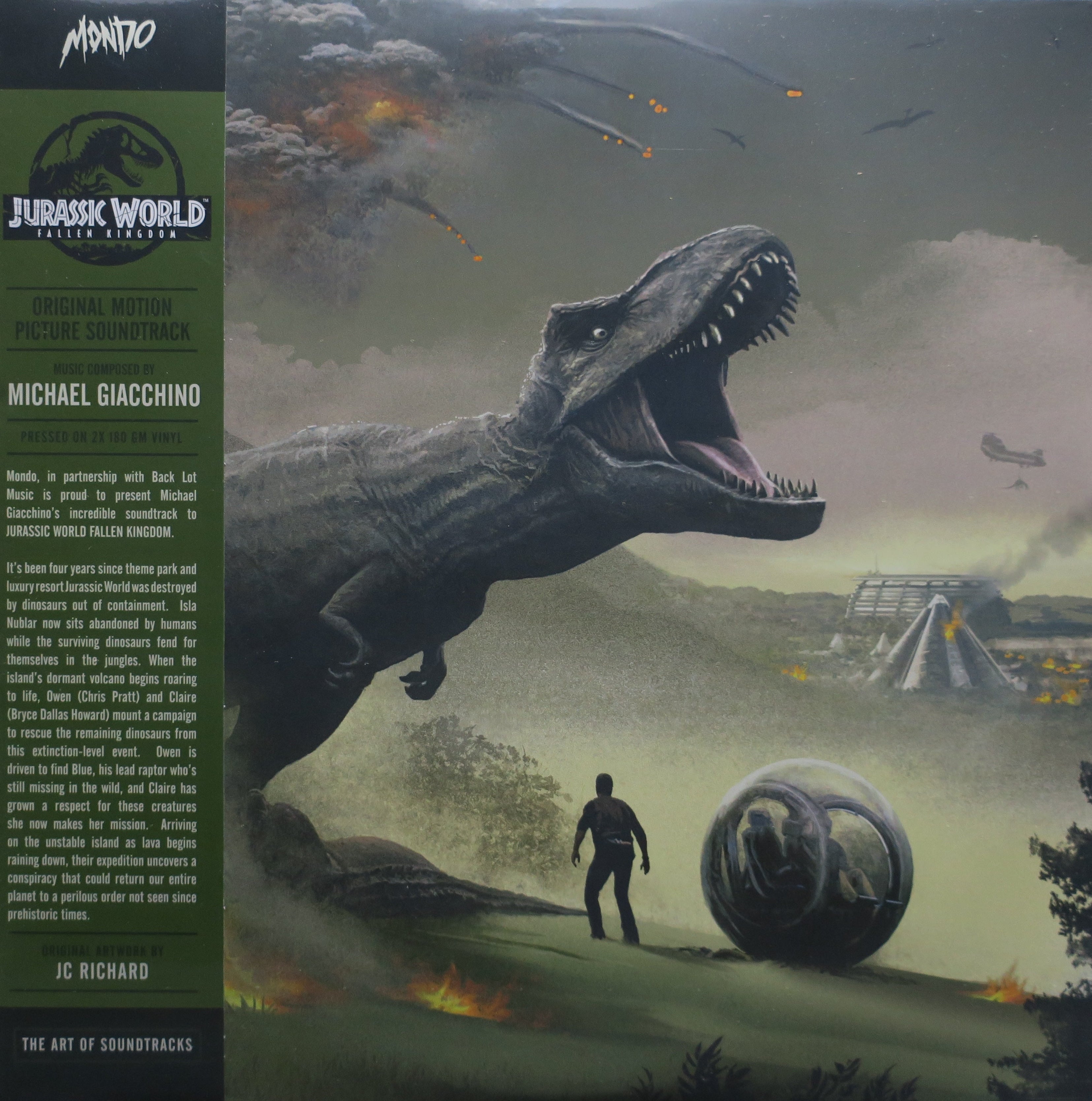 Jurassic World: Fallen Kingdom Original Soundtrack 180g Vinyl 2LP - Perfect for Movie Nights & Vinyl Collectors