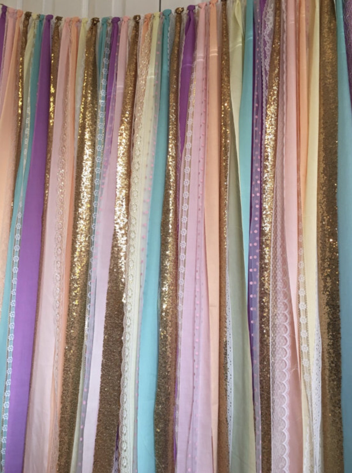 Unicorn Sequin Garland Backdrop - 5x6ft Rainbow Party Decor for Birthday