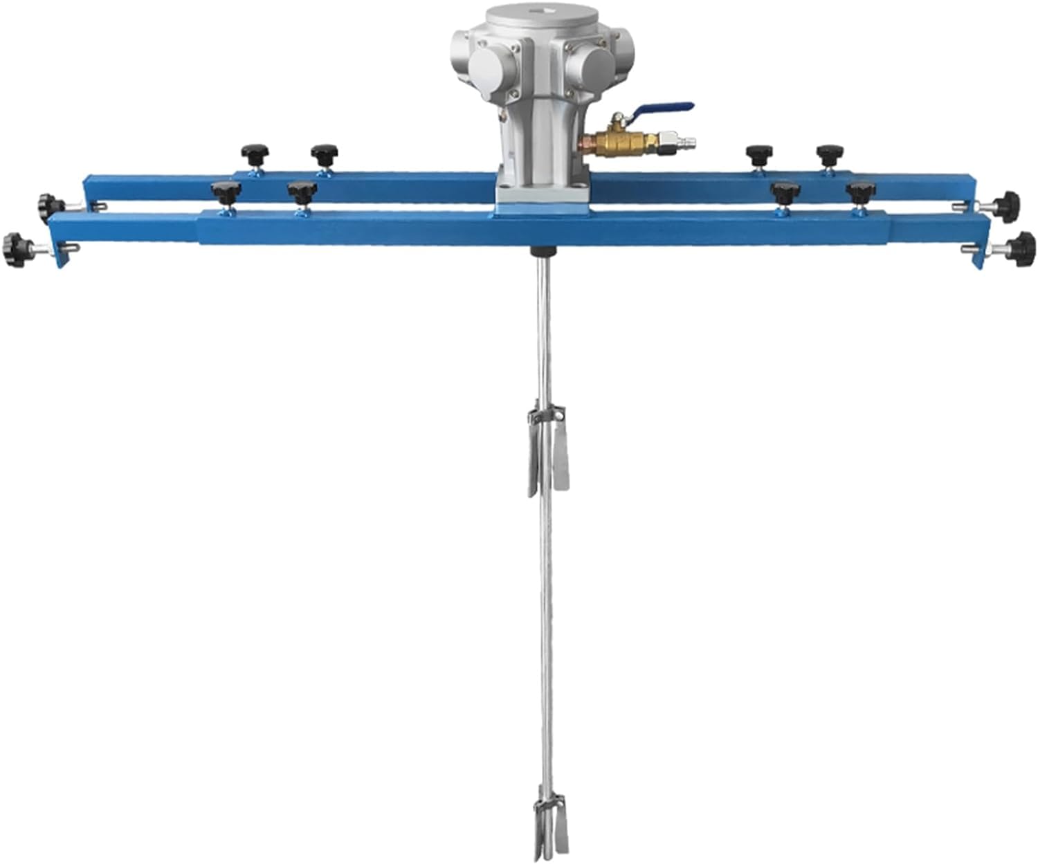 1/2HP Pneumatic Tank Mixer - IBC Air Agitator for Paint, Ink & Chemicals - 1000L Capacity with 880MM Mixing Rod & 250mm Impeller - Perfect for Industrial Mixing, Paint Stirring & Ink Dissolving in Manufacturing & Workshops