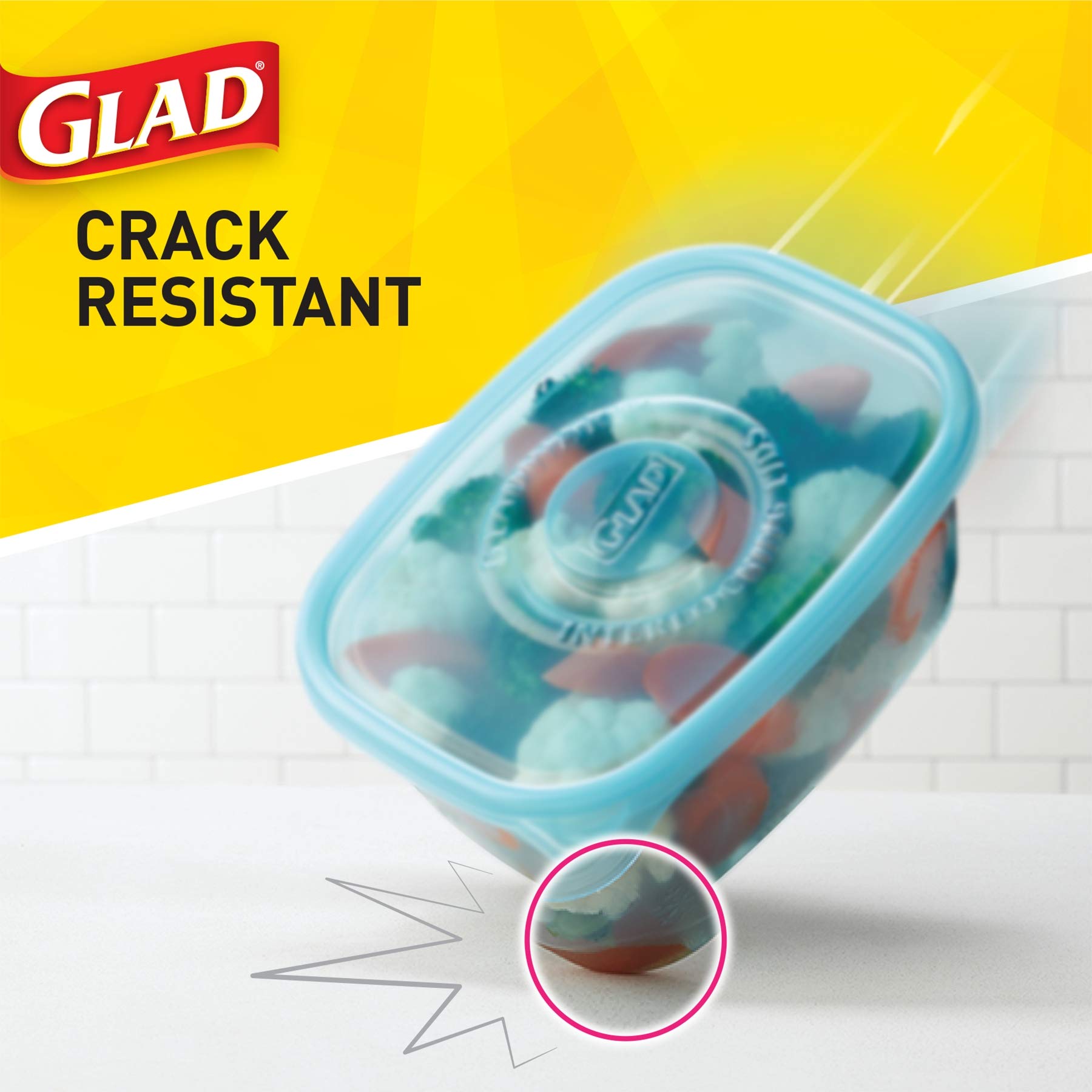 Gladware Freezer-Safe Food Storage Containers, 64oz Large Rectangle BPA-Free Plastic Containers for Meal Prep, Leftovers & Freezing – 2-Pack Blue | Ideal for Kitchen, Office & Picnics