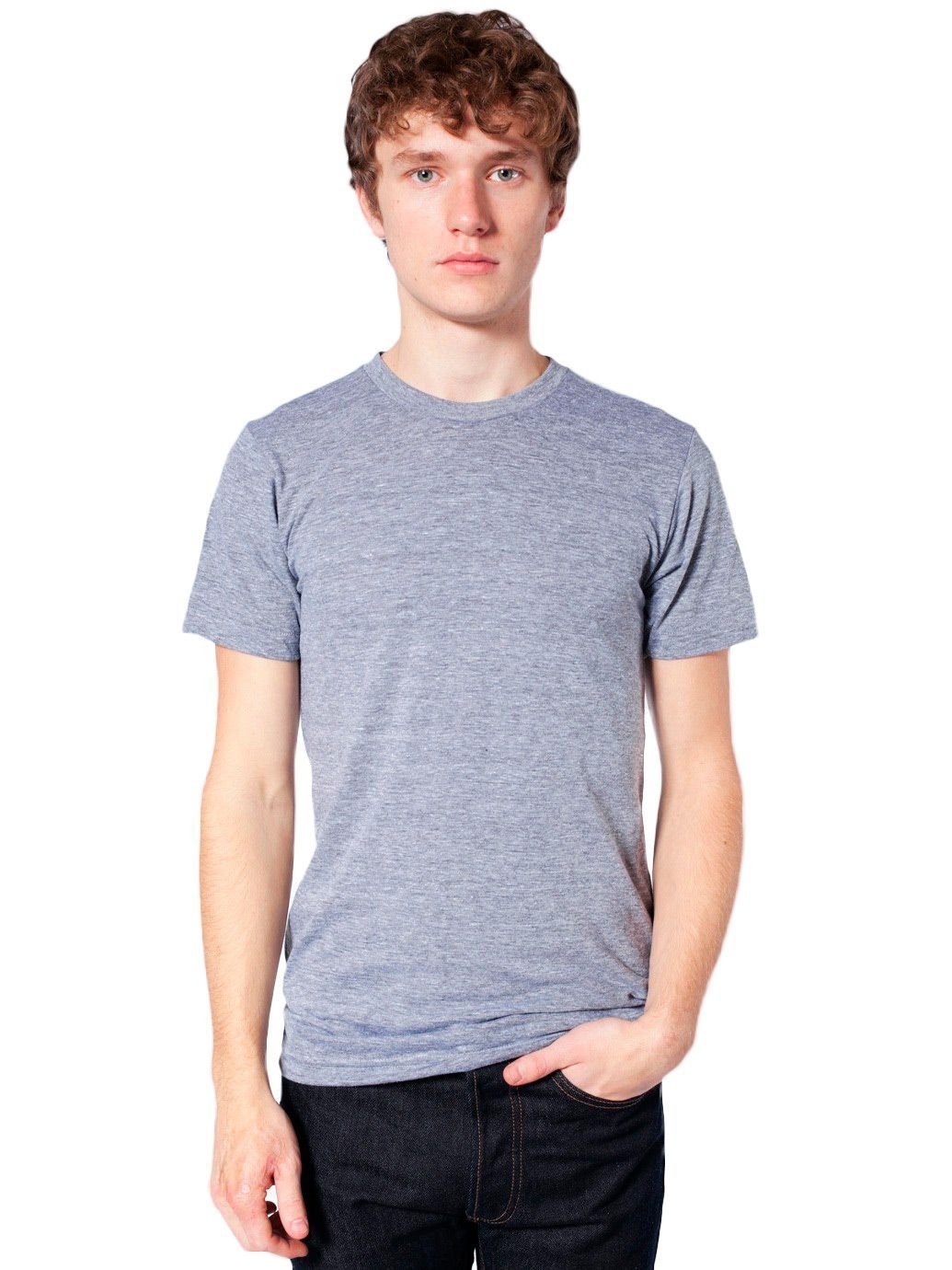 American Apparel Men's Tri-Blend Short Sleeve Track Shirt - Soft Cotton Blend Tee for Running, Gym & Casual Wear | Breathable & Comfortable Athletic Shirt for Men