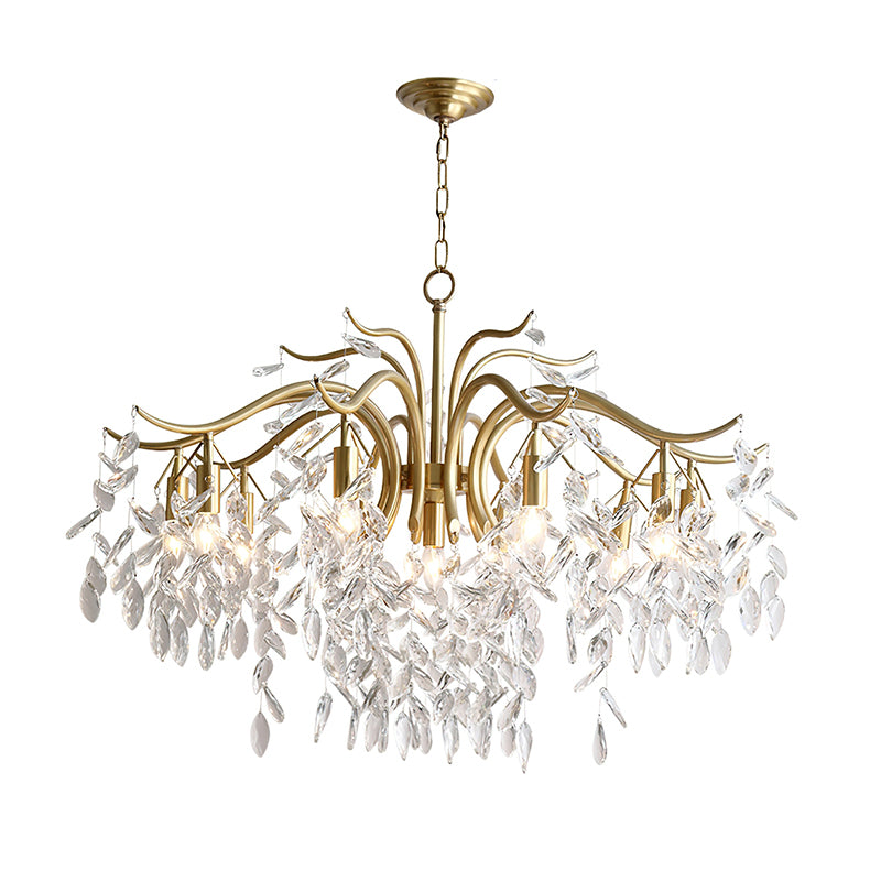 Dorale Chandelier - Modern Crystal Ceiling Light Fixture for Dining Room & Living Room | Elegant Lighting for Home Decor & Wedding Venues