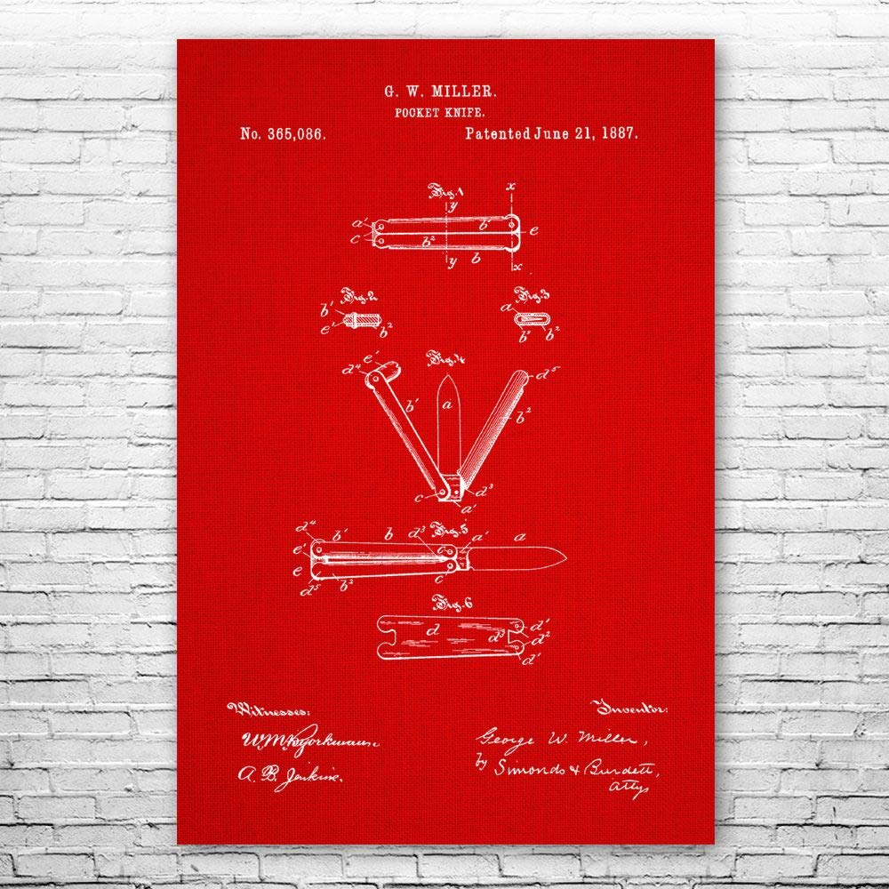 Blue Butterfly Knife Blueprint Art Poster - 20x24 Inch Balisong Design Print for Knife Makers & Collectors | Perfect Gift for Martial Arts Enthusiasts & Self-Defense Practitioners | Wall Decor for Man Cave, Dojo, Home Office & Training Studios | Tactical Room Design & Knife Lover's Collection Display
