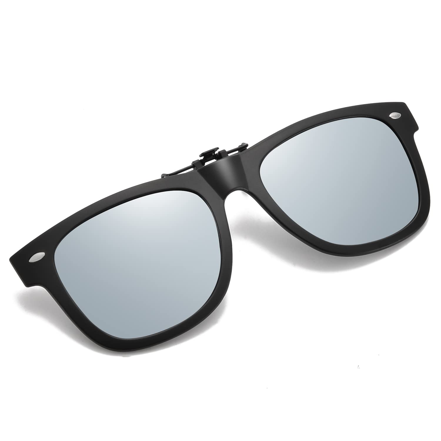 Clip On Polarized Sunglasses for Men & Women – Flip Up Sunglasses Over Prescription Glasses – UV Protection for Driving, Fishing & Outdoor Activities