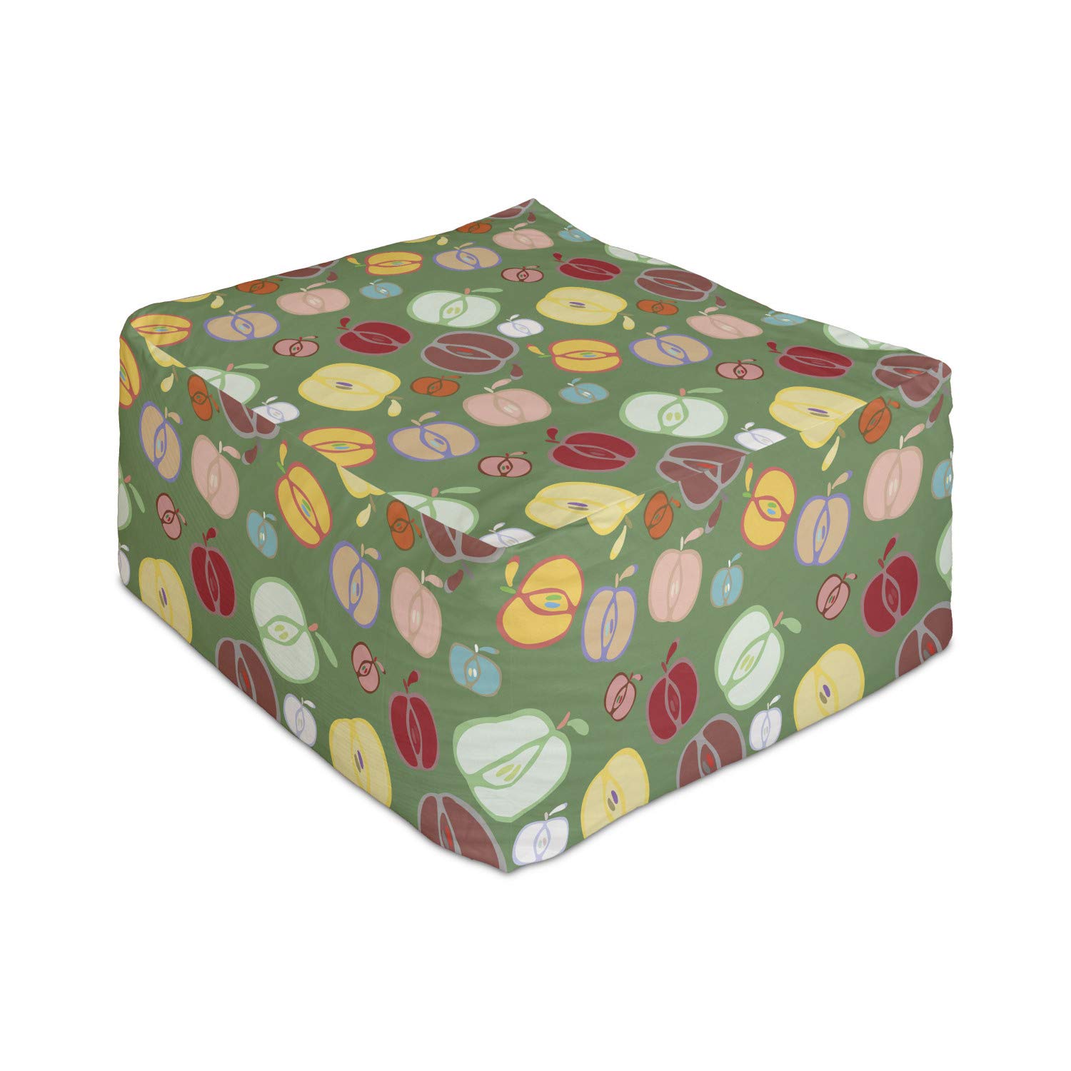 Ambesonne Autumn Rectangle Pouf Ottoman - 25