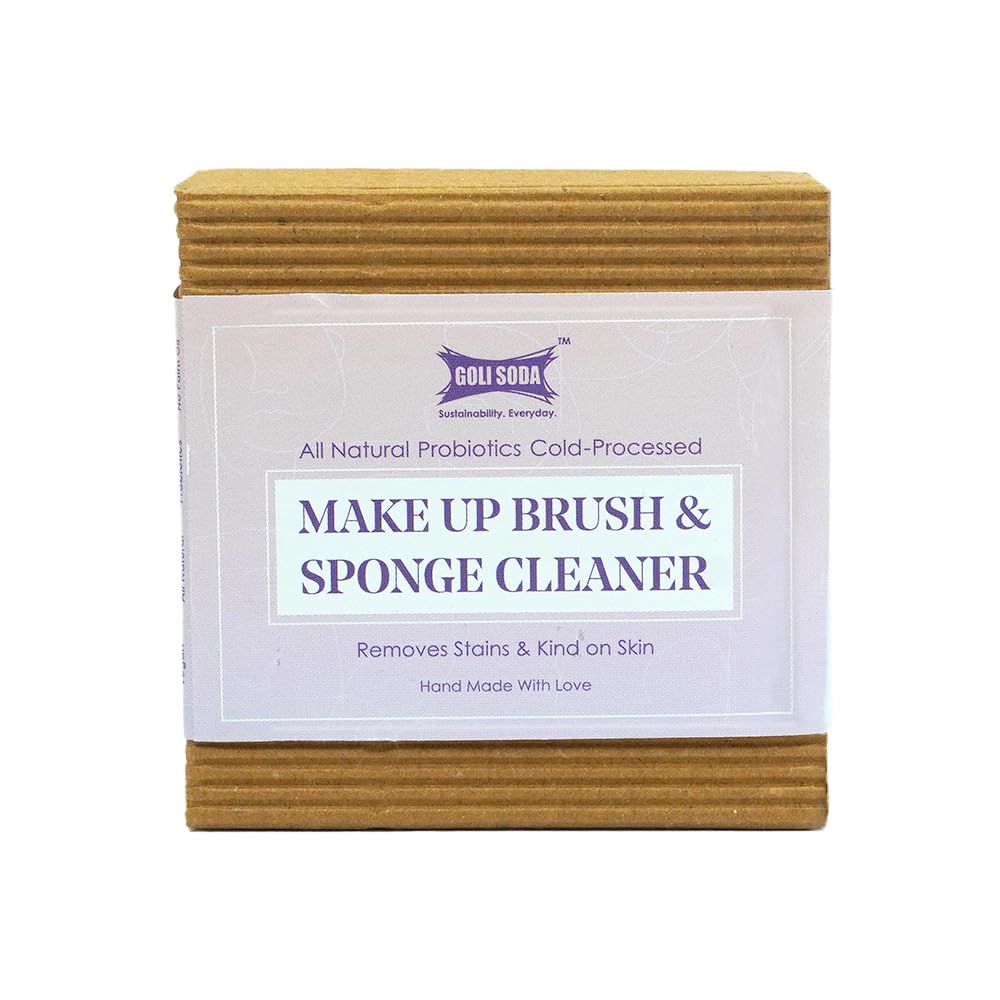 Goli Soda All Natural Probiotic Makeup Brush & Sponge Cleaner (90g) - Gentle Deep Cleaning Solution for Cosmetics Tools - Perfect for Daily Makeup Brush Maintenance & Hygiene