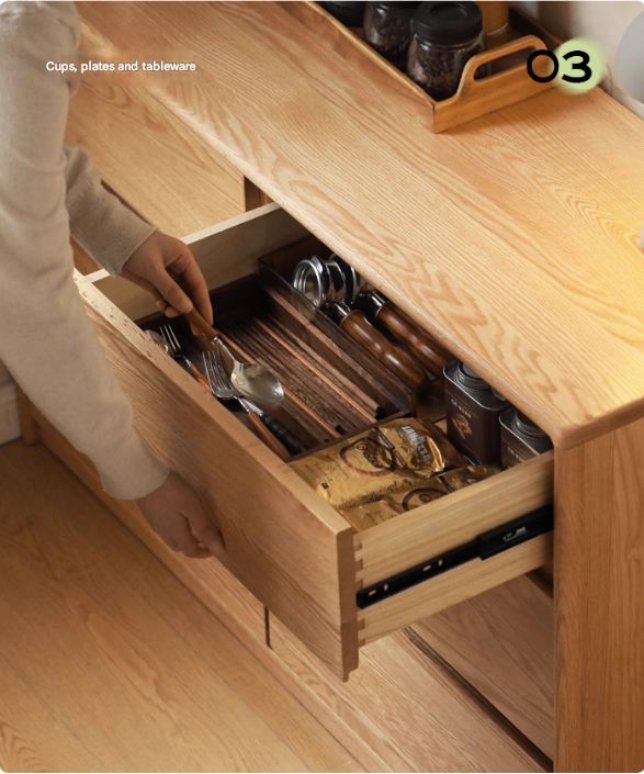 Solid Oak & Black Walnut Wood Storage Drawer - Handcrafted Wooden Organizer for Bedroom, Office, or Kitchen - Perfect for Jewelry, Utensils & Home Organization