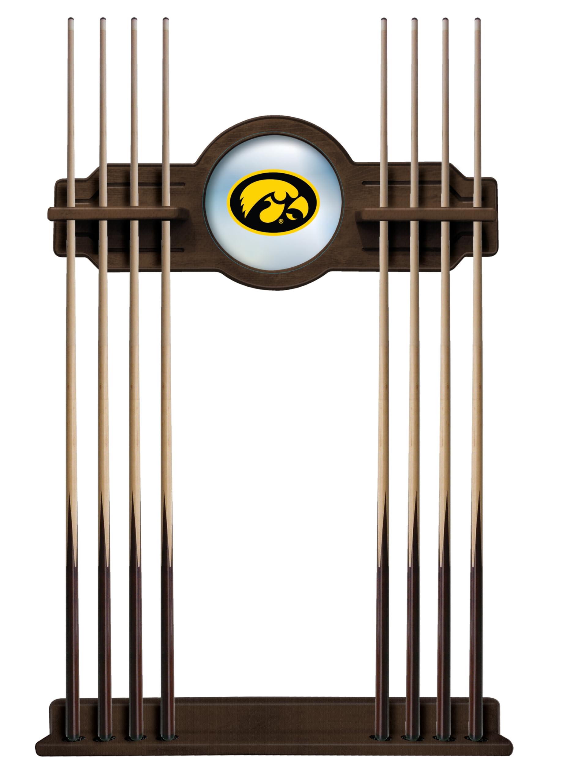 Premium Iowa Cue Rack in Authentic Navajo Finish - Handcrafted Pool Cue Holder by Holland Bar Stool | Perfect for Game Rooms, Bars, and Billiard Halls