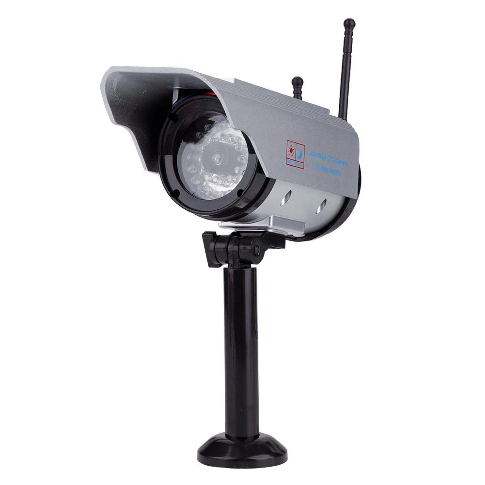 Kuuleyn Fake Security Camera with Blinking LED - Solar Powered Dummy Surveillance CCD - Adjustable Indoor/Outdoor Decoy for Home & Office Protection - Perfect for Deterring Burglars on Porch, Garage, or Storefront