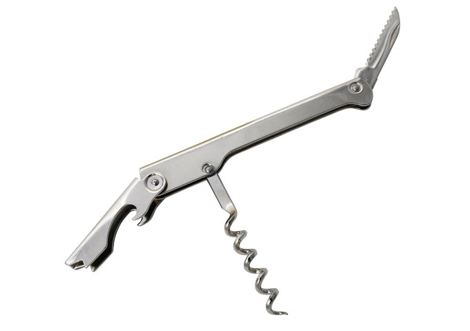 Stainless Steel Waiter's Corkscrew - Chrome Plated Wine Bottle Opener for Restaurants, Bars & Home Use - NRE #009274