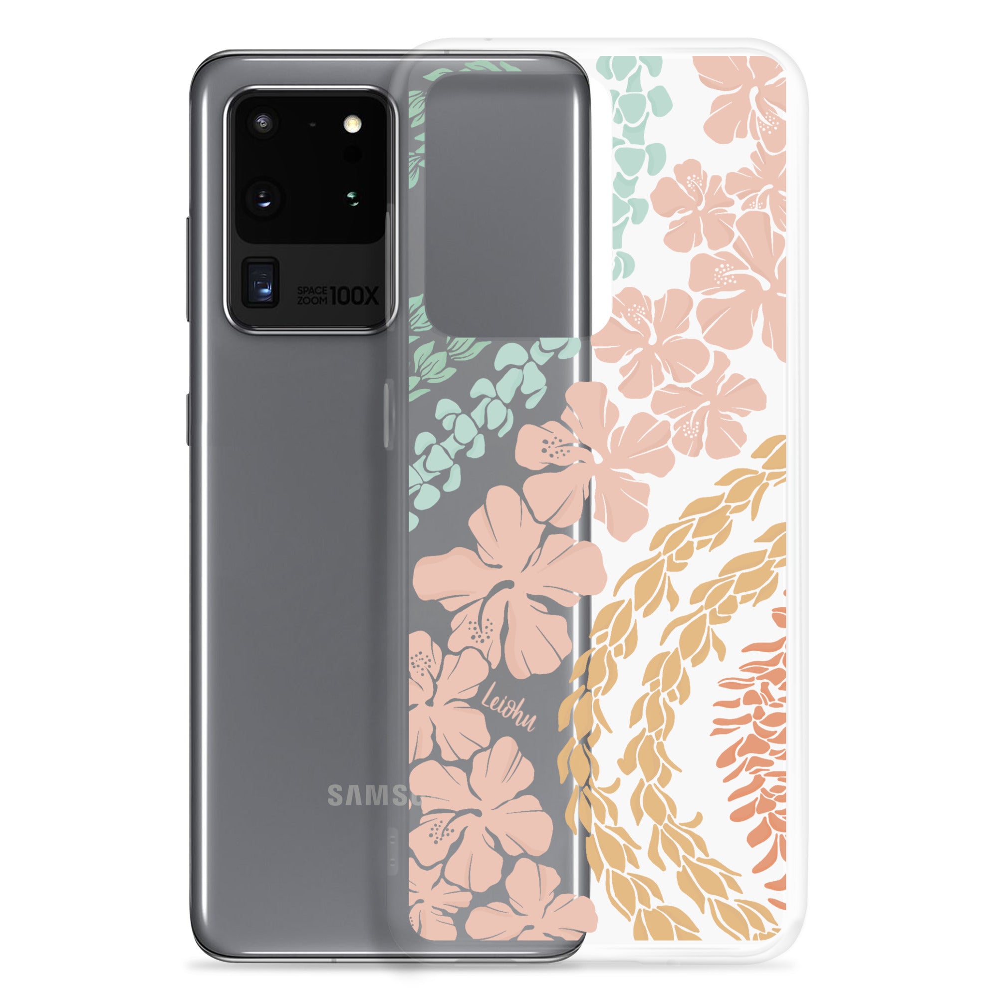 Groovy Lei Clear Protective Case for Samsung Galaxy - Slim & Durable Phone Cover for Everyday Use & Travel