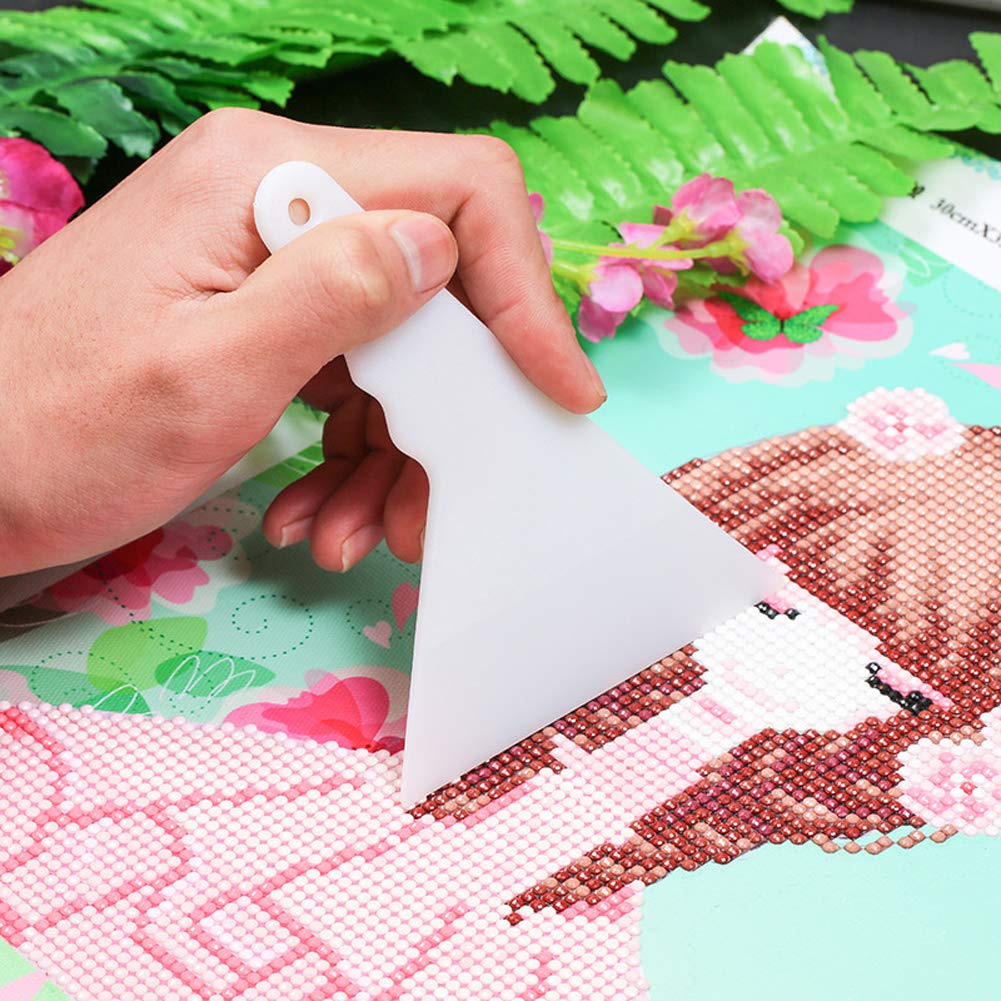 2-Piece Diamond Painting Alignment Tool Set - White Diamond Art Fixing & Repair Accessories for DIY Diamond Painting Kits (Perfect for Home Decor & Craft Projects)