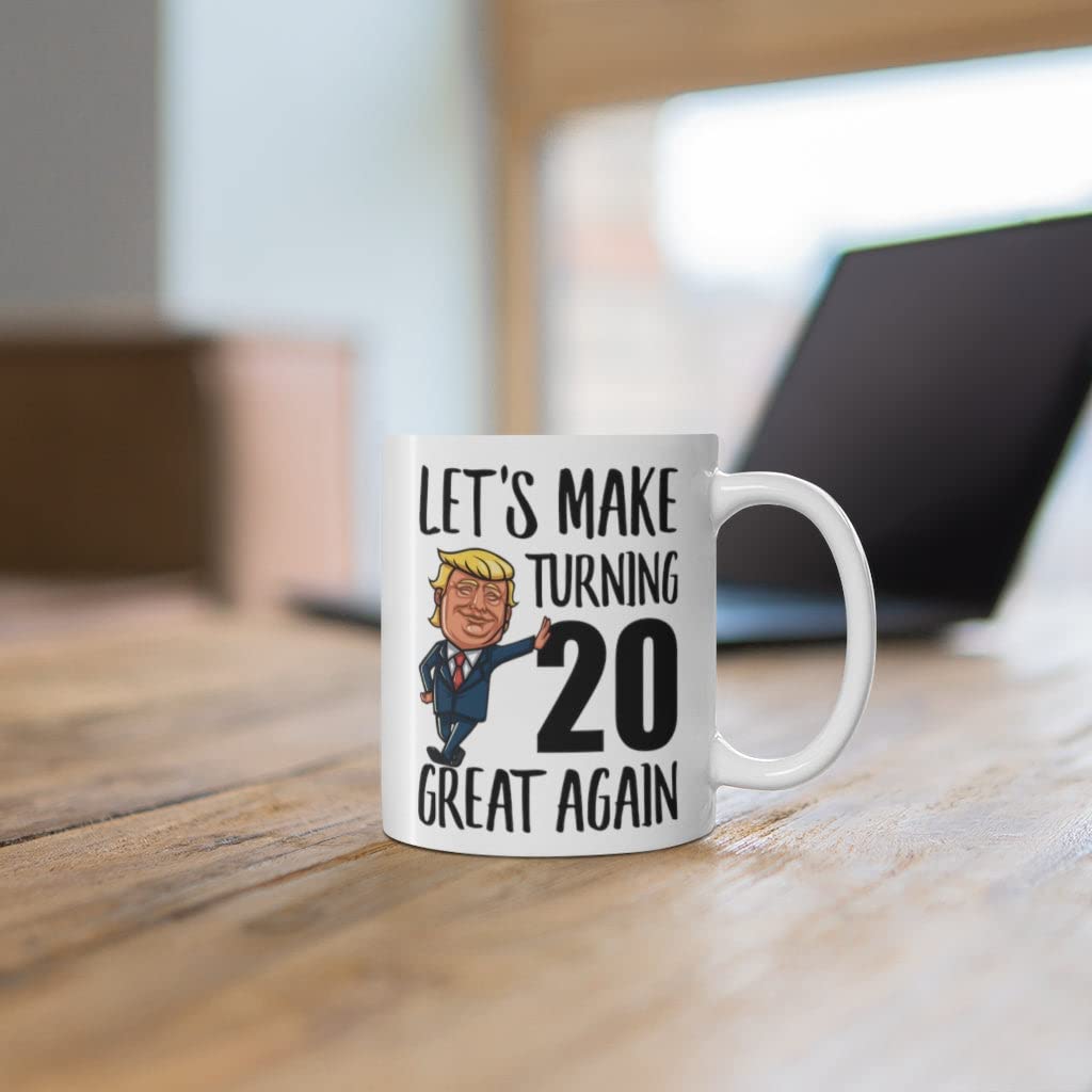 20th Birthday Gifts for Women & Men - Funny 20 Years Old Coffee Mug with Inspirational Quotes - 11oz White Ceramic Cup - Perfect for Milestone Celebrations, Office Use & Gift Giving