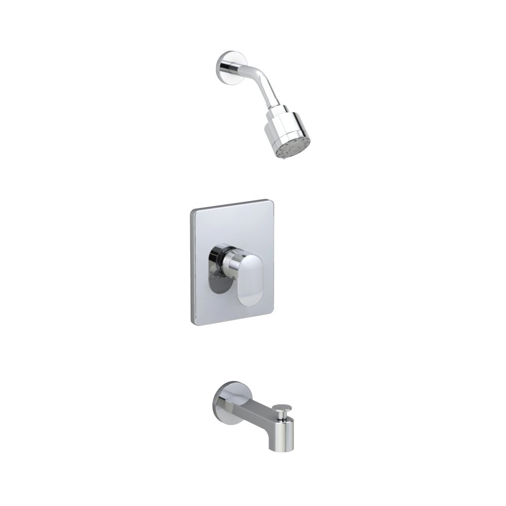 American Standard T506502.002 Moments 3-Function Adjustable Showerhead Bath and Shower Trim Kit in Polished Chrome - Perfect for Modern Bathroom Renovations and Spa-Like Shower Experiences