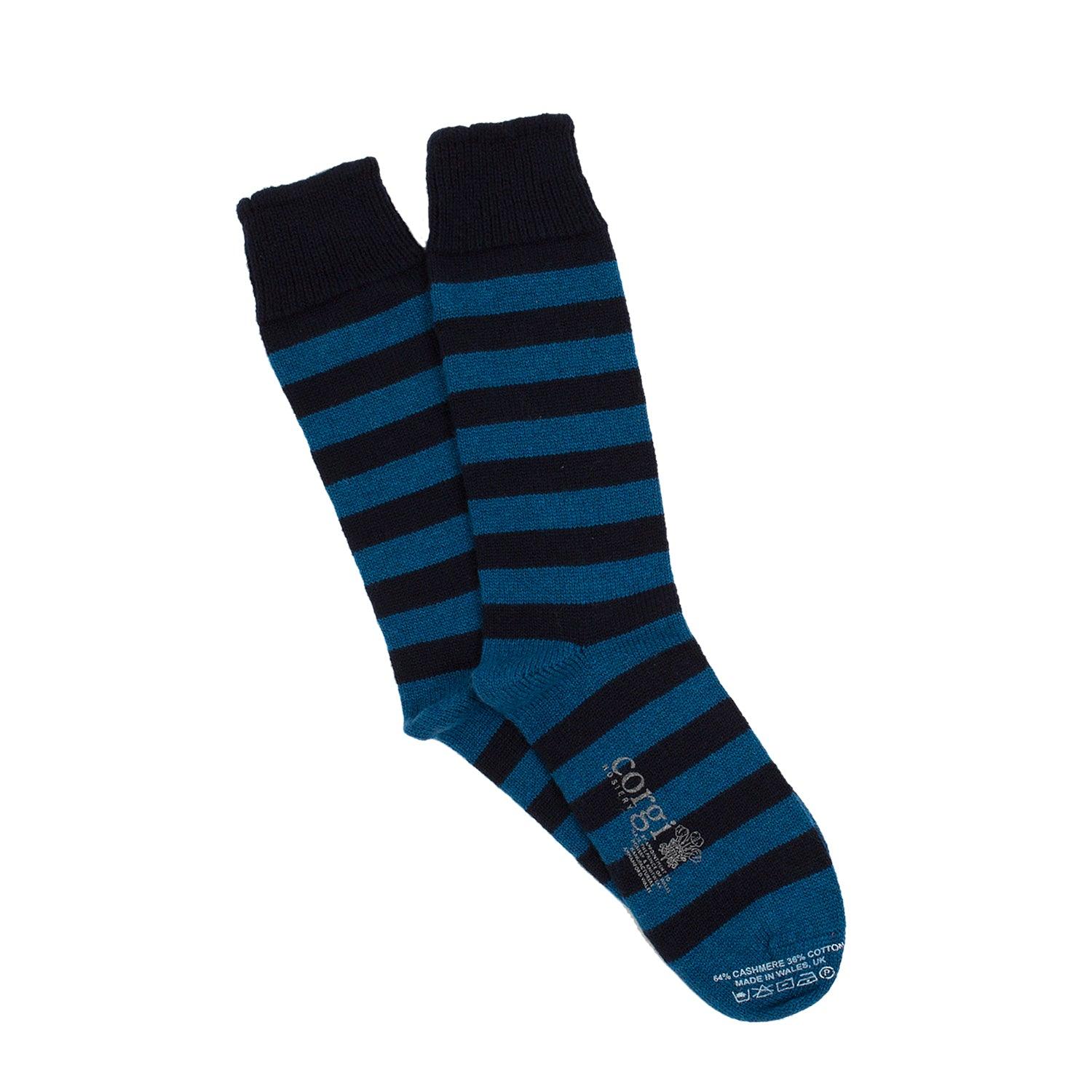 Premium Men's Striped Cashmere & Cotton Socks - Soft & Breathable Luxury Dress Socks for Business, Office & Formal Occasions