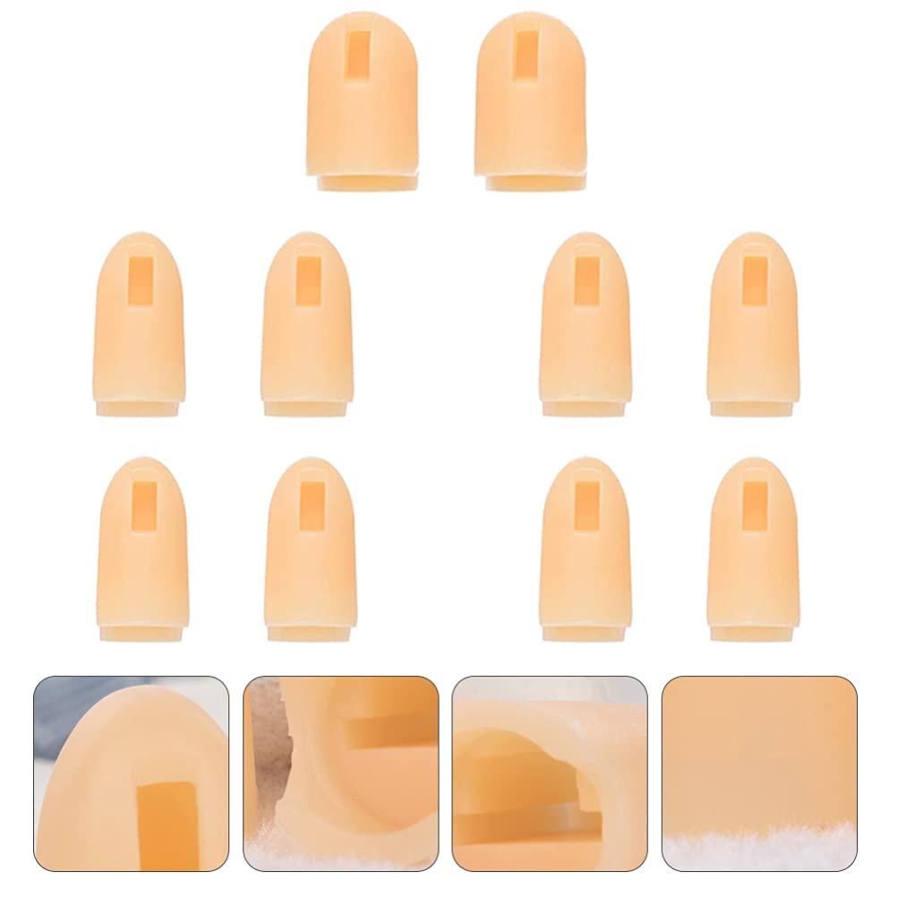 Lurrose 10Pcs Fake Nail Practice Gloves - Artificial Finger Replacement for Nail Training, Mannequin Hand Parts & Nail Art Supplies | Perfect for Nail Salon Practice, DIY Nail Art & Beauty School Training