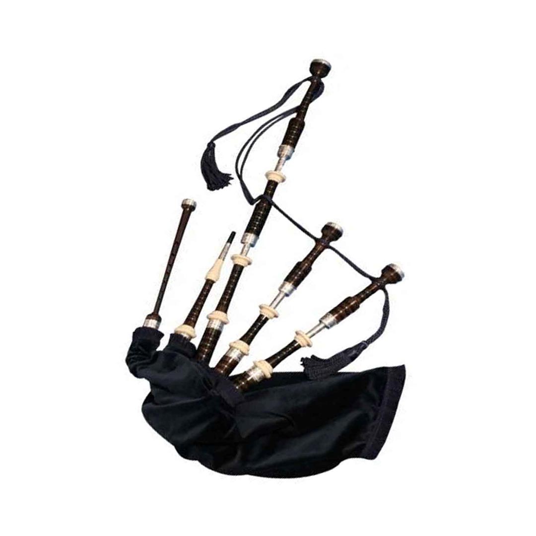 Premium African Blackwood Highland Bagpipes with Durable Plastic Mounts | Authentic Scottish Musical Instrument for Performances, Ceremonies & Traditional Events