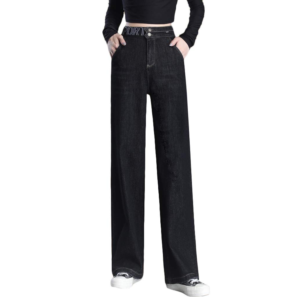 Women's High Waisted Wide Leg Jeans - Loose Comfortable Straight Leg Trousers for Casual & Work | Fashionable Mopping Pants for Everyday Wear