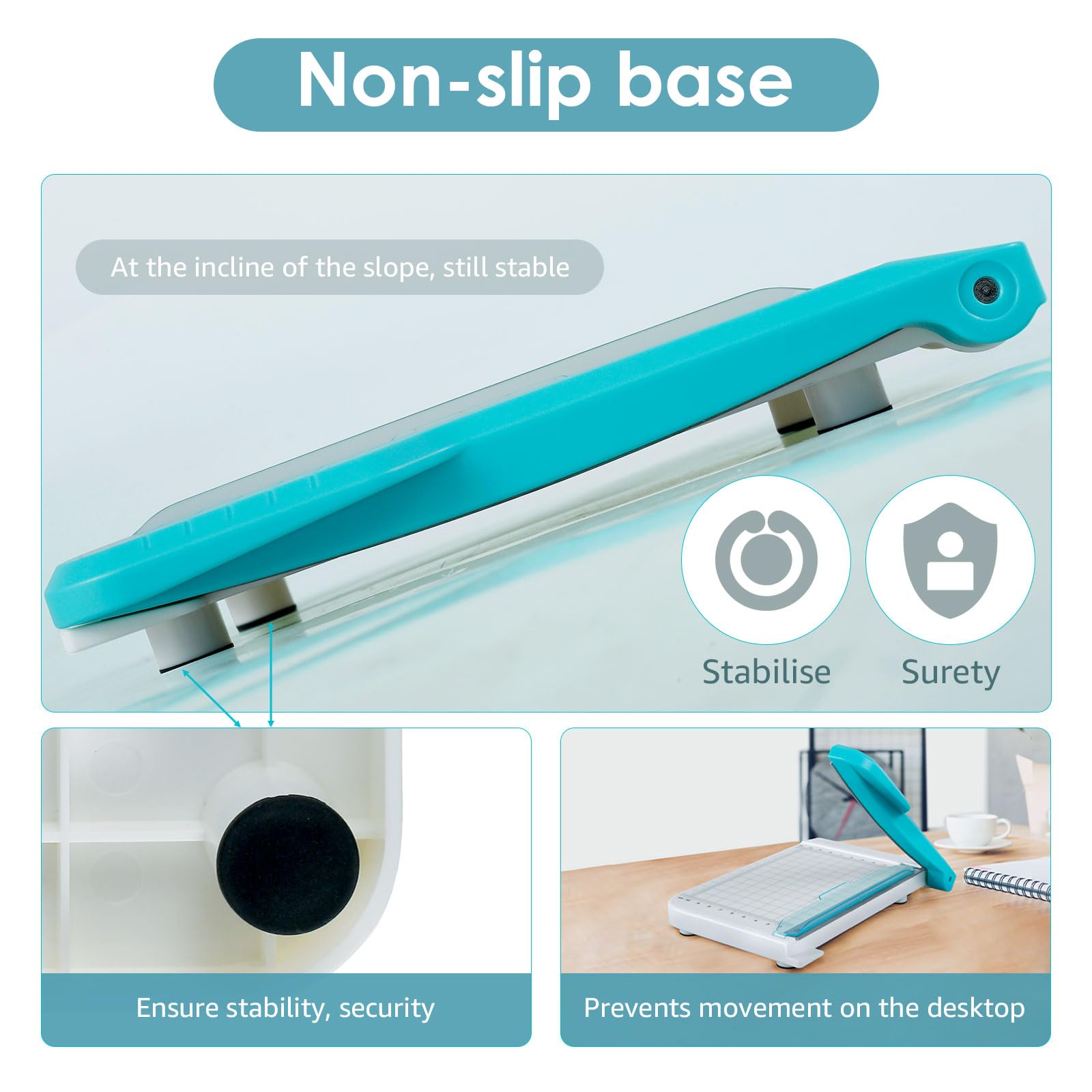 6 Inch Guillotine Paper Cutter - Compact & Portable Non-Slip Paper Trimmer for Coupons, Craft Paper, Cards & Photos | Perfect for Office, School, Scrapbooking & DIY Projects