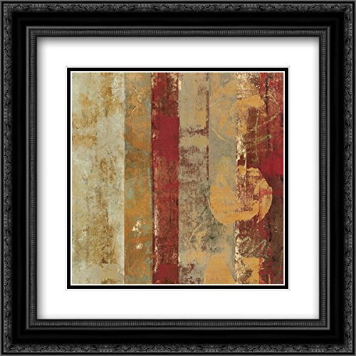 15x15 Black Ornate Framed Double Matted Museum Art Print - Caribbean Sunrise Square II Wall Decor for Living Room, Bedroom & Office