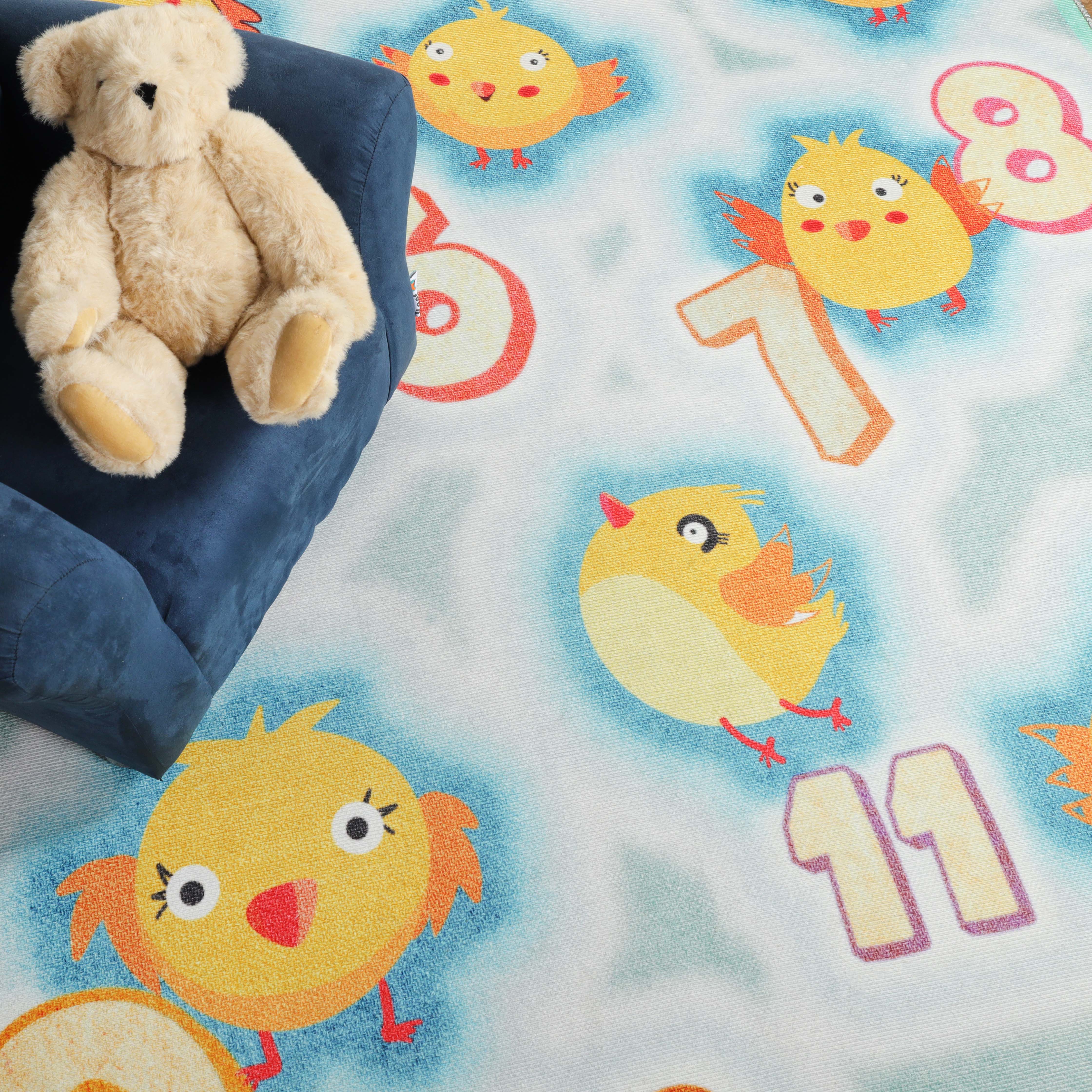 Colorful Non-Slip Playtime Numbers Educational Rug for Kids - Perfect for Nursery, Playroom & Learning Spaces