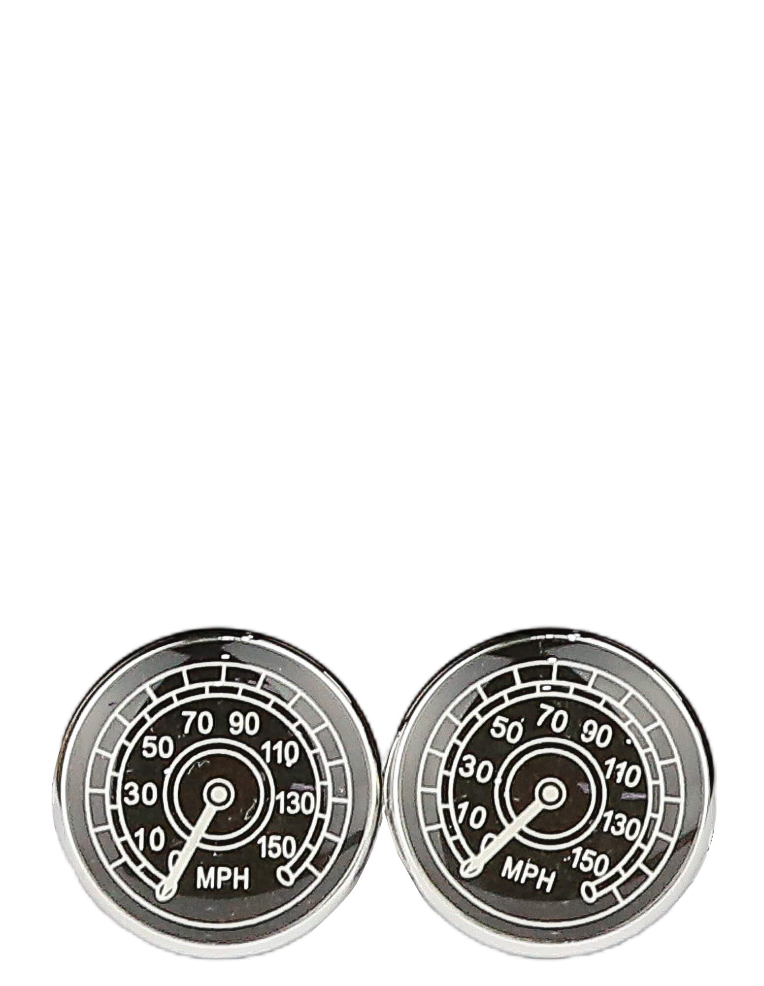 DÉCLIC Black Spedometer Cufflinks for Men - Elegant Dress Accessories for Weddings, Business Meetings & Formal Events