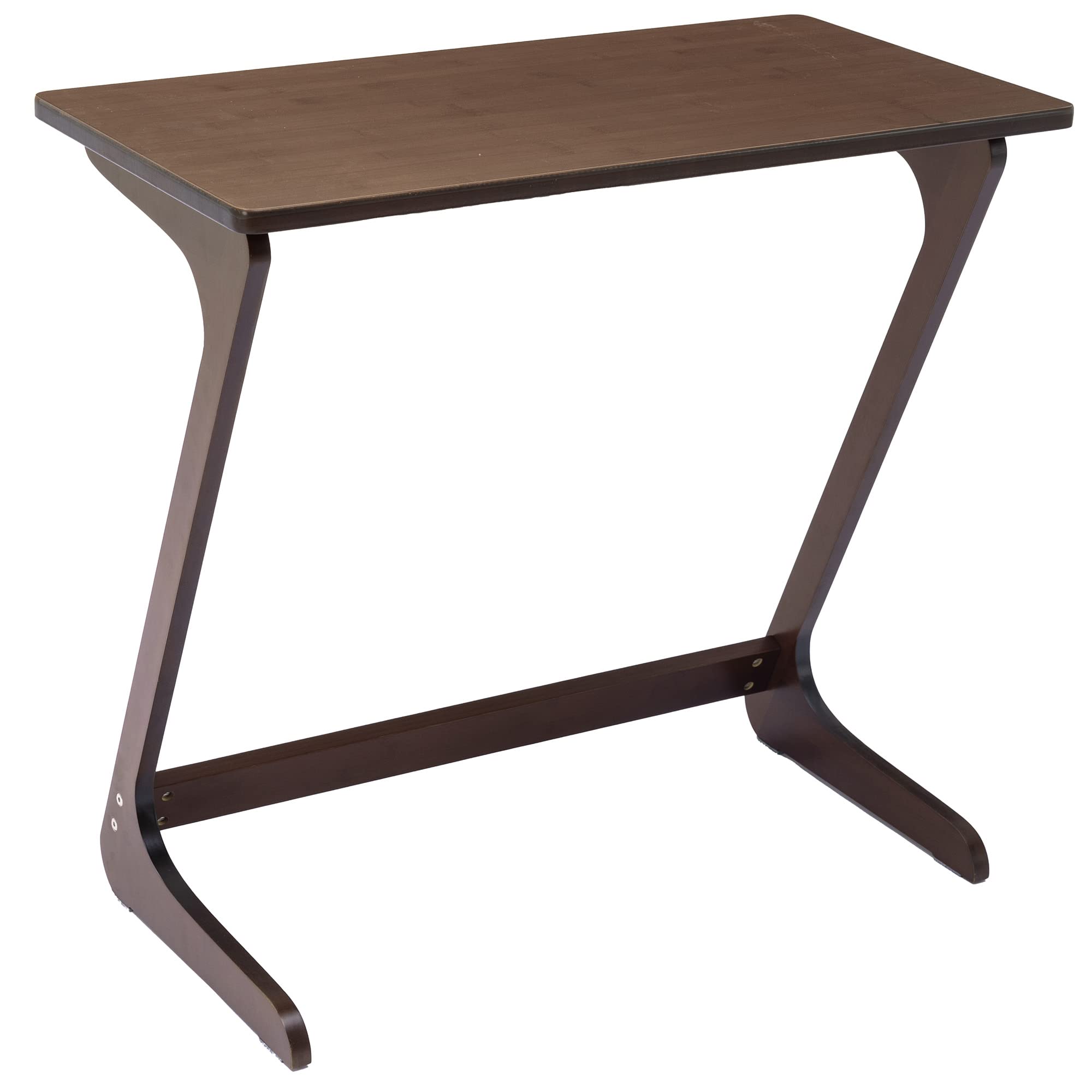 CONNEXION DECOR Dark Walnut Wooden Desk - Modern Home Office Desk with Storage Shelf, Study Writing Table for Small Spaces - Perfect for Remote Work, Online Classes & Home Office Setup