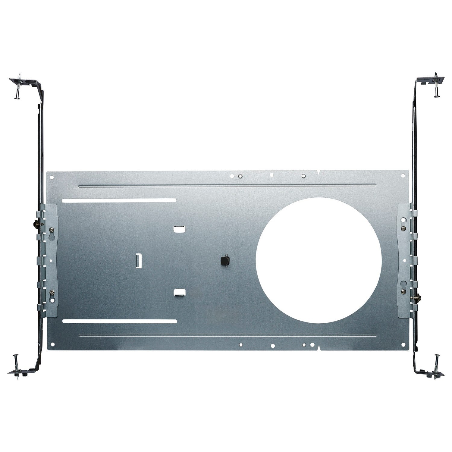 6 Inch Round Mounting Plate with Hanger Bars - Heavy Duty New Construction Ceiling Bracket for Light Fixtures, Fans & Electrical Boxes (Perfect for Home, Office & Commercial Installations)