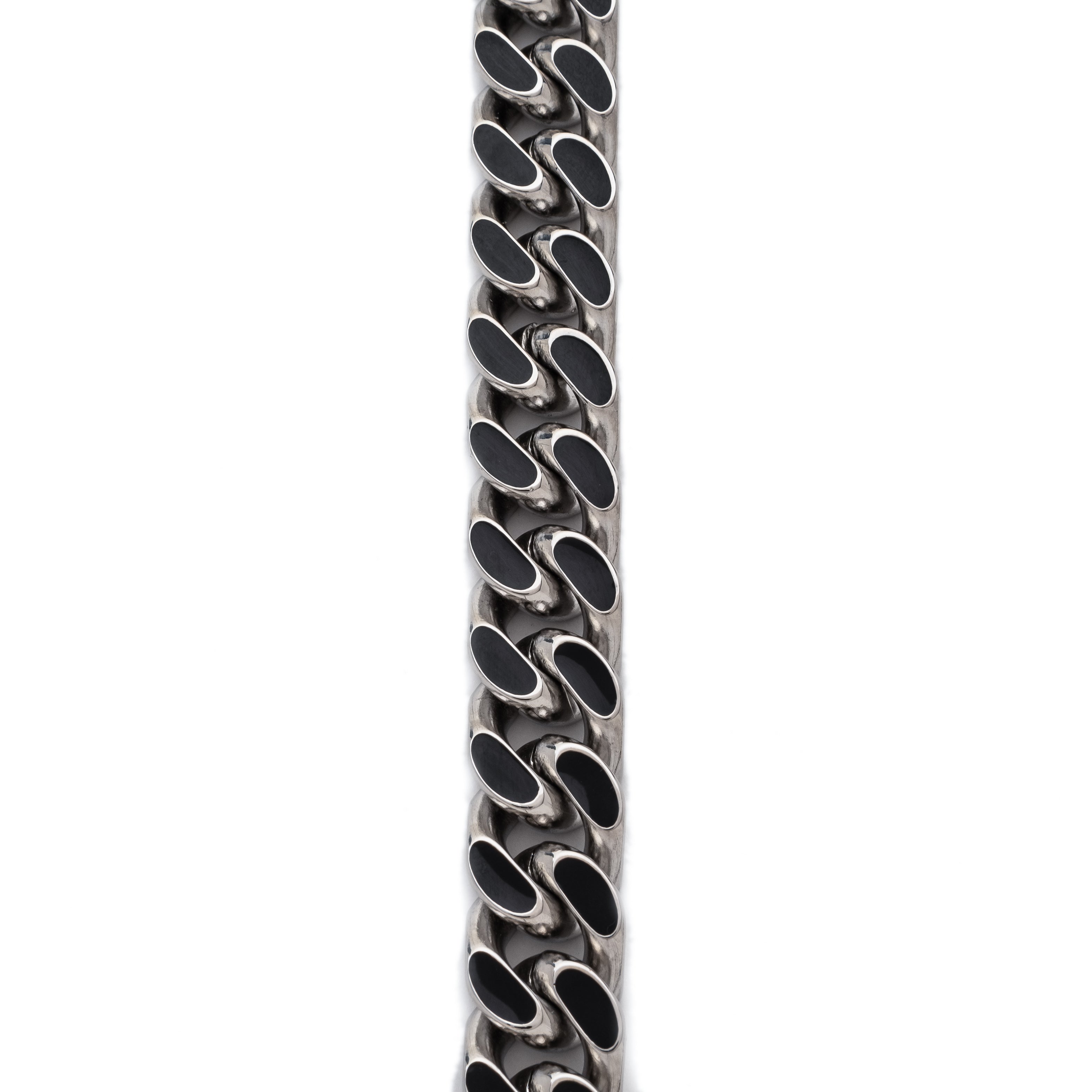 Stainless Steel Dark Black Enamel Cuban Chain Necklace for Men & Women - Perfect for Hip Hop Fashion, Layered Jewelry & Everyday Wear