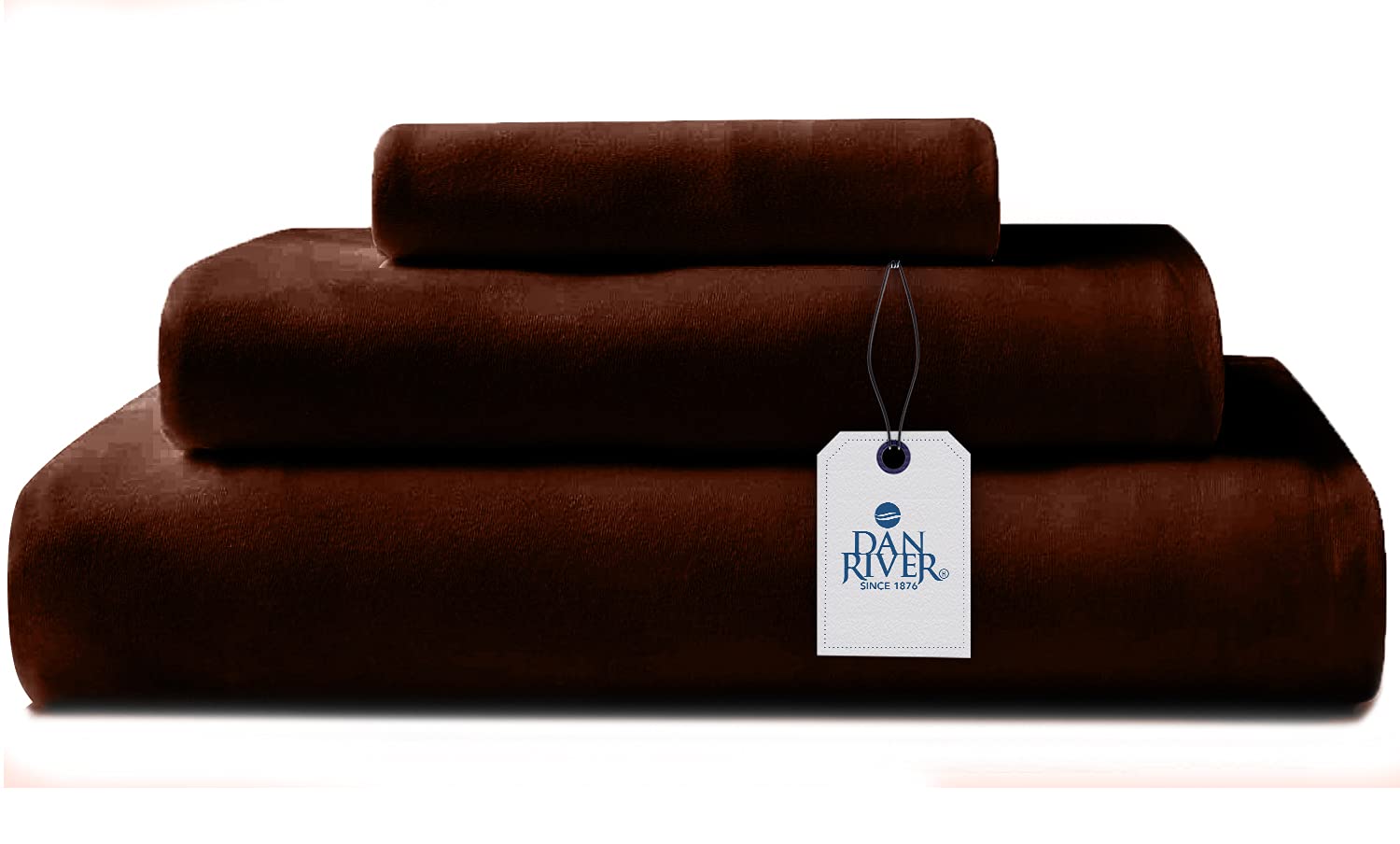 DAN RIVER Twin Jersey Sheet Set - 100% Cotton Luxury Bed Sheets | Ultra Soft T-Shirt Material | All Season Comfort | Deep Pocket Fits Mattress Up to 16
