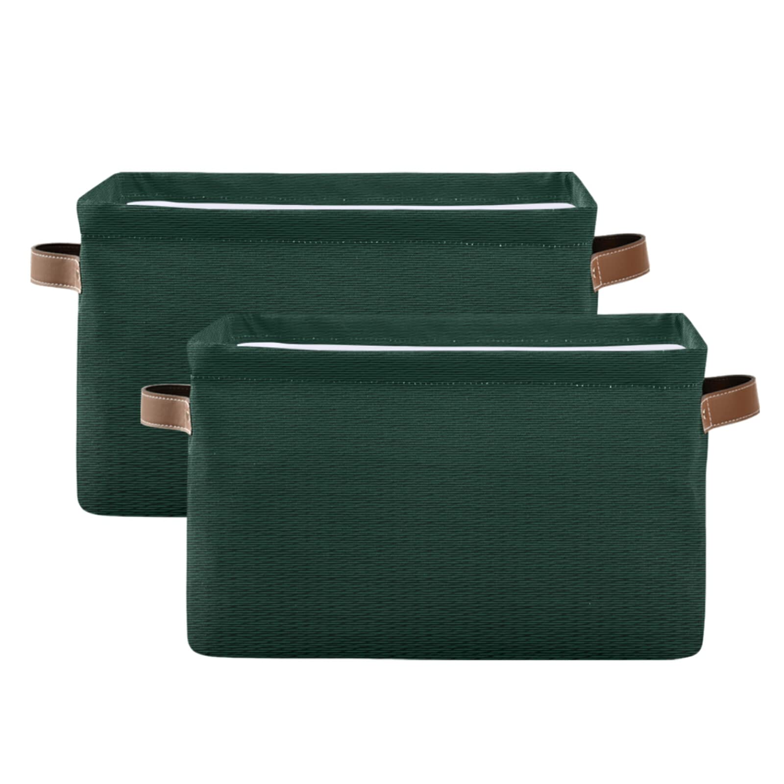Hunter Green Storage Basket - Closet Organizer Bin, Cube Shelf Storage for Home & Office Organization - Perfect for Bedroom, Bathroom, and Laundry Room Storage