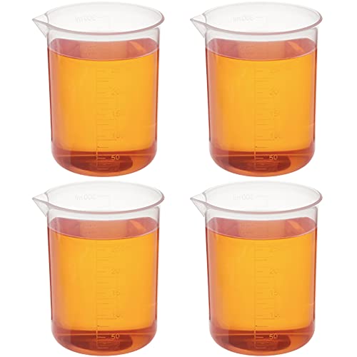 250mL Polypropylene Plastic Beakers Set - 12-Pack Durable Lab Equipment for Education, Research & Industrial Use - Ideal for Science Experiments, Classroom Teaching & Home Learning