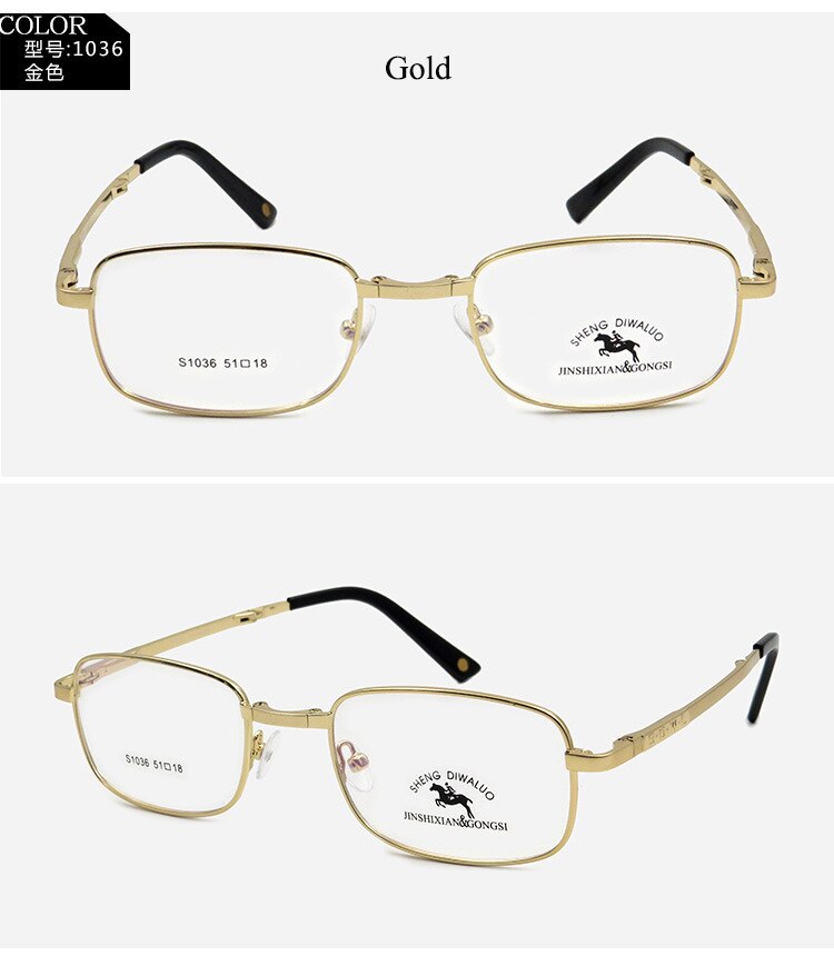 Bclear Men's Foldable Full Rim Alloy Frame Eyeglasses ZT1036 - Lightweight Reading Glasses for Men, Durable & Stylish Eyewear for Work, Travel, and Everyday Use