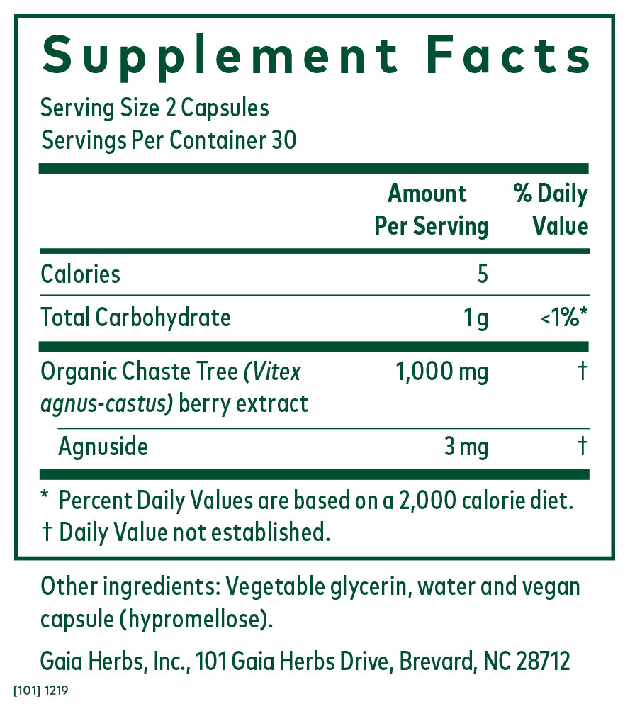 Chaste Tree Berry (Vitex Agnus-Castus) - Natural Herbal Supplement for Hormone Balance & Women's Health | PMS Relief, Fertility Support, Menopause Aid | Organic & Vegan-Friendly