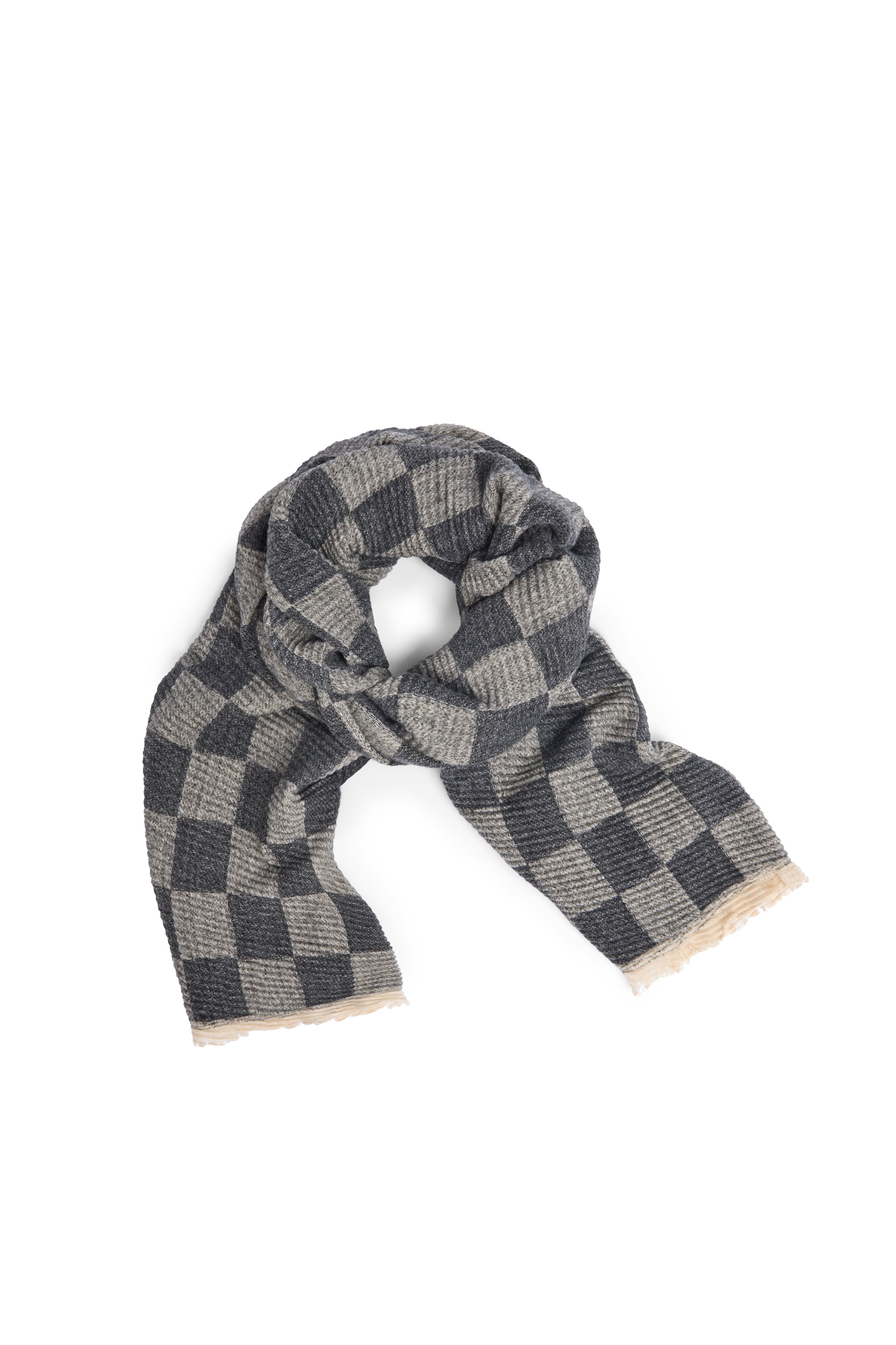 Crinkled Checkered Scarf - Soft Plaid Fashion Scarf for Women & Men - Perfect for Fall, Winter & Holiday Outfits