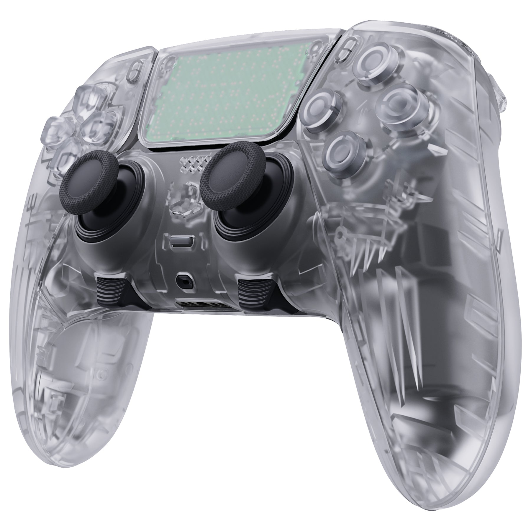 eXtremeRate Clear Full Housing Shell with Buttons & Touchpad Cover for PS5 Edge Controller - Custom Replacement Front & Back Plates | Gaming Accessories for Enhanced PS5 Edge Controller Experience