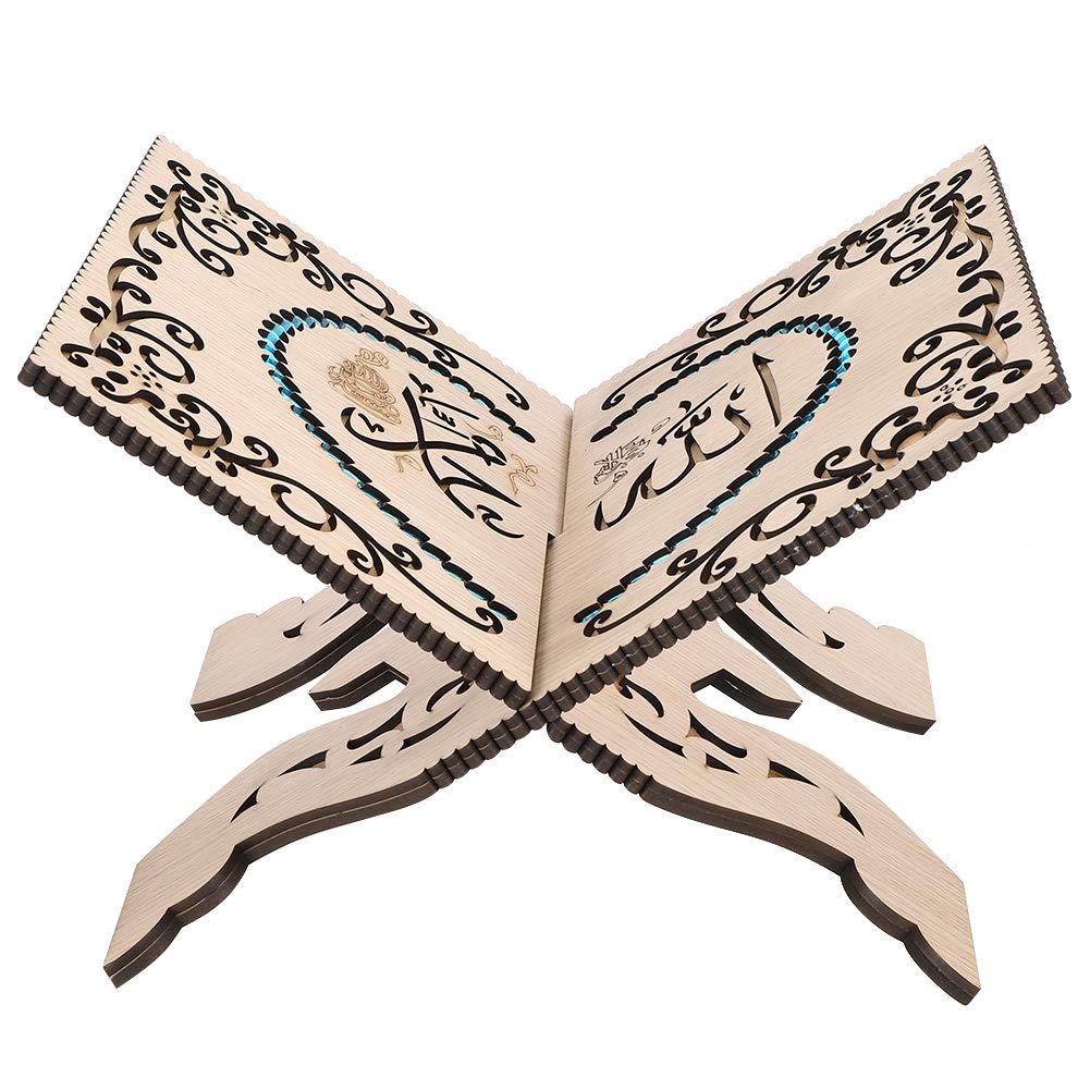 Wooden Quran Stand & Bible Holder - Portable Folding Book Rest for Quran, Bible, Prayer Books - Perfect for Home, Mosque, Chapel & Travel Use