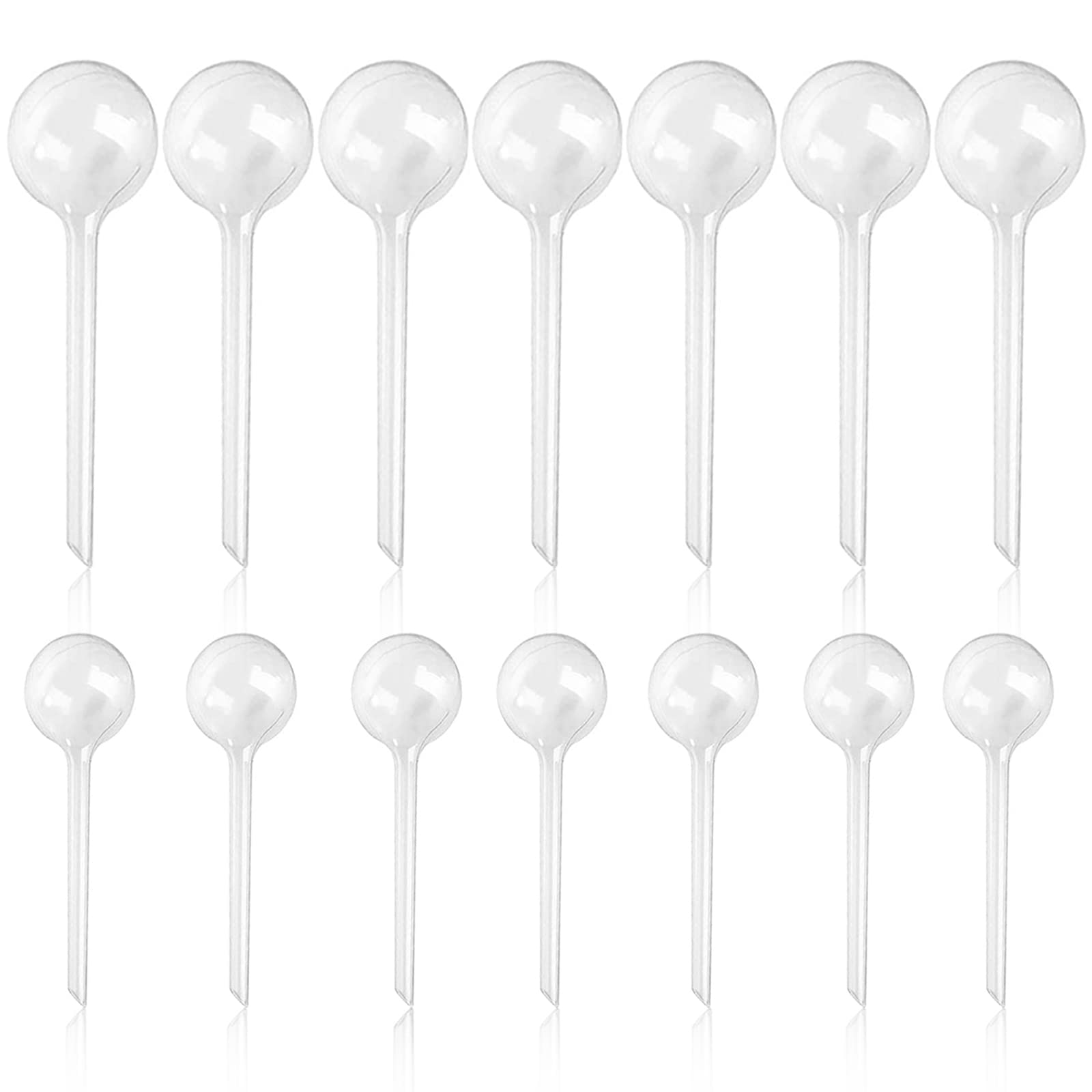 14 Pcs Clear Plastic Self-Watering Globes - Automatic Plant Watering Bulbs for Indoor & Outdoor Flowers, Herbs & Potted Plants | Perfect for Vacation Care, Garden Irrigation & Home Decor