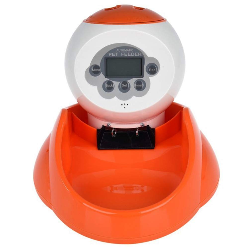 Smart Pet Feeder with LCD Display - Automatic Food Dispenser for Cats & Dogs, Programmable Timer & Portion Control, Voice Recording & Music Alarm - Perfect for Travel, Workdays & Busy Pet Owners