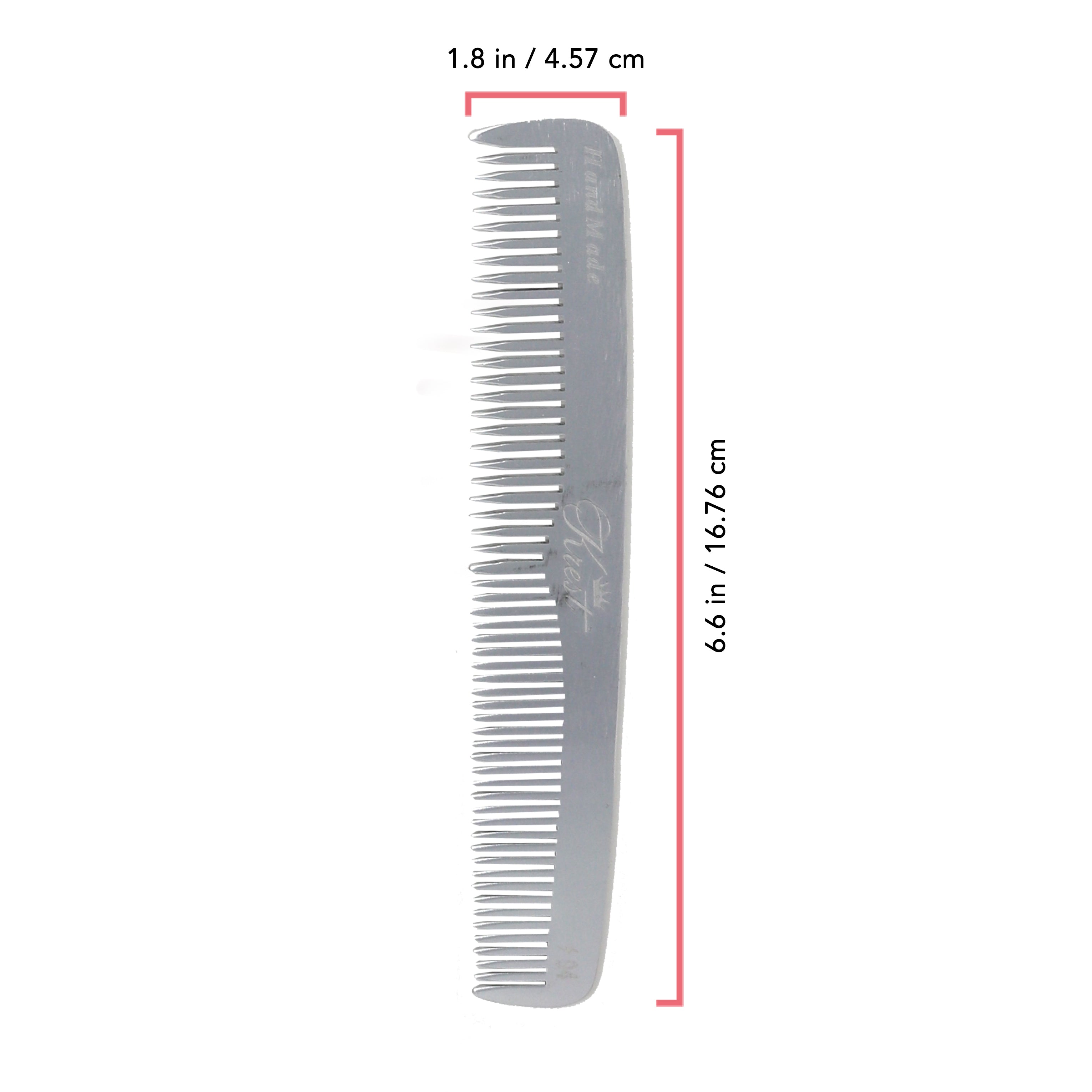 Krest Professional Metal Combs - Premium Aluminum Hair Combs 100% Hand Finished for Men & Women - Perfect for Styling, Barber Shops, and Travel