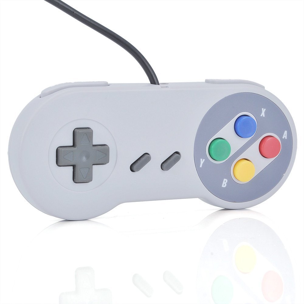 2 Pack SNES Controller - Wireless Gamepad Compatible with Super Nintendo & SNES Classic - Perfect for Retro Gaming & Multiplayer Sessions