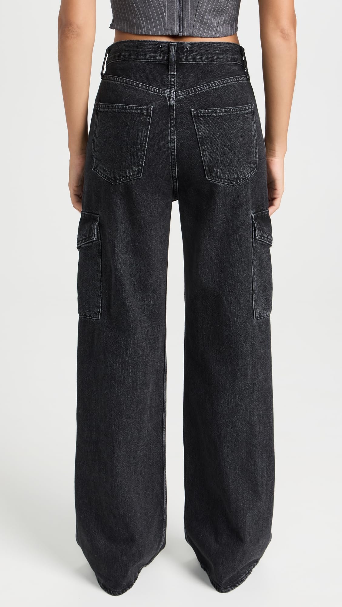AGOLDE Women's Minka Cargo Jeans - High Waist Distressed Denim Pants with Utility Pockets | Perfect for Casual Outfits, Streetwear & Everyday Wear