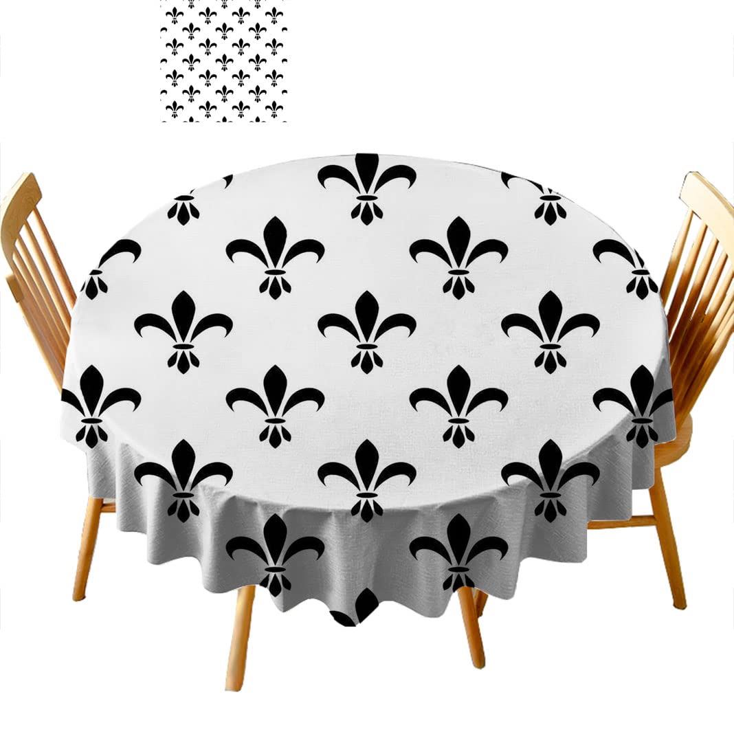 Round Tablecloth 54 Inch - Premium Fabric Dining Table Cover for Home & Restaurants - Perfect for Parties, Weddings & Everyday Use (B34GL)