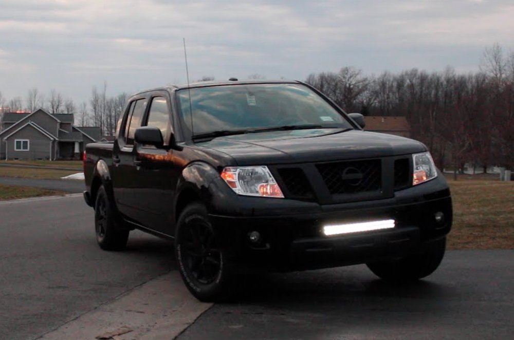 120W 20 LED Light Bar with Lower Bumper Bracket & Wiring Harness - Compatible with 2004-2018 Nissan Frontier - Off-Road Lighting for Trucks, ATVs & Night Driving