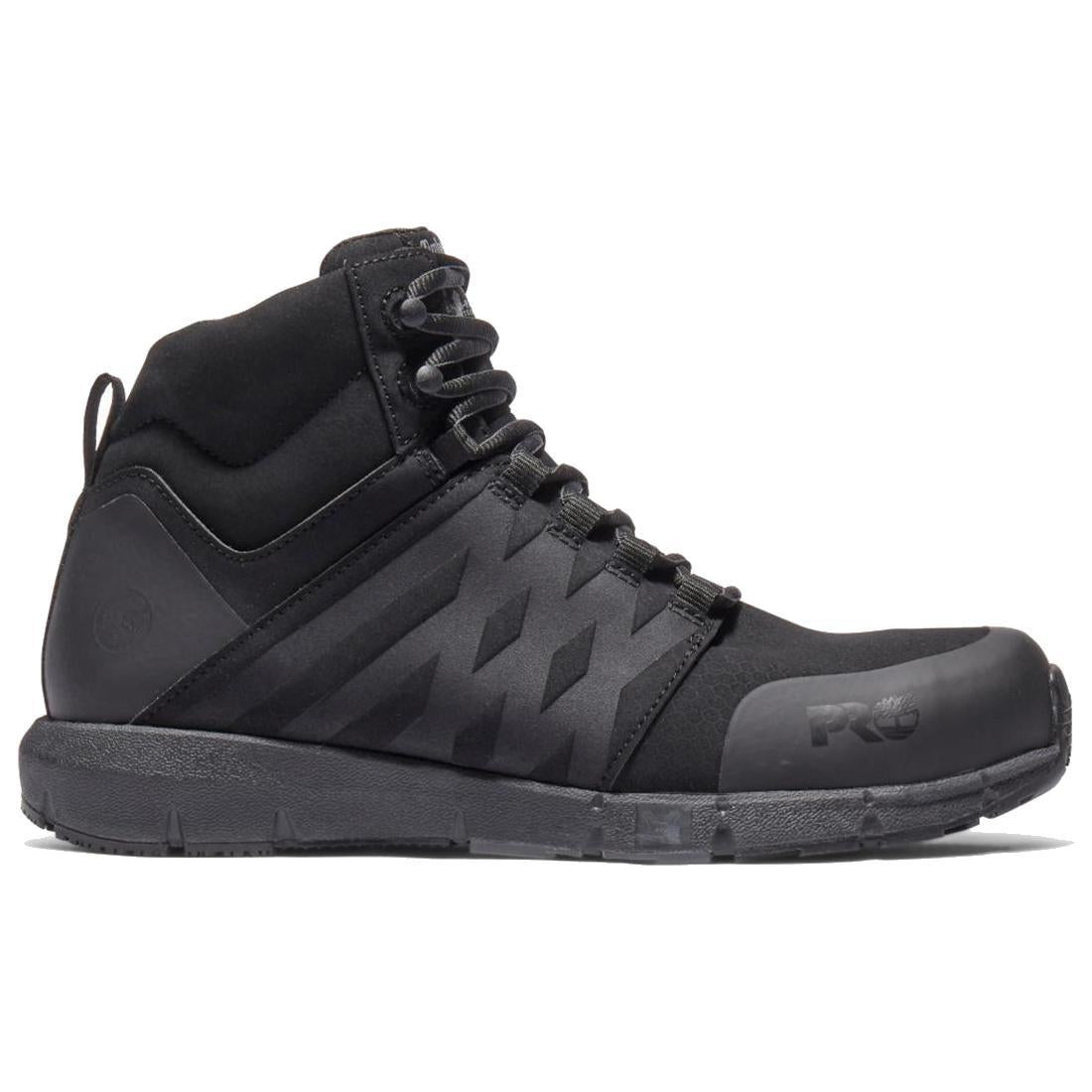 Radius Composite Toe Work Boots for Men - Black Safety Shoes with Slip & Oil Resistant Sole - Ideal for Construction, Warehouse & Industrial Work