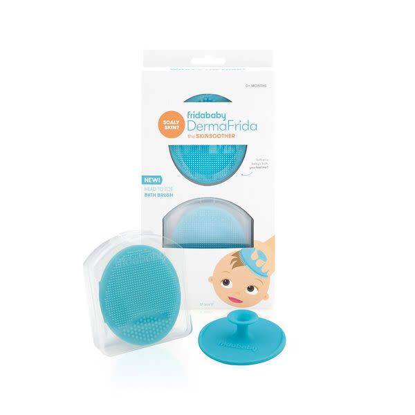 Fridababy Dermafrida The Skinsoother Baby Hair Brush & Scalp Massager - 2 Pack for Newborns & Infants - Gentle Cradle Cap Treatment & Soothing Head Massage for Better Sleep